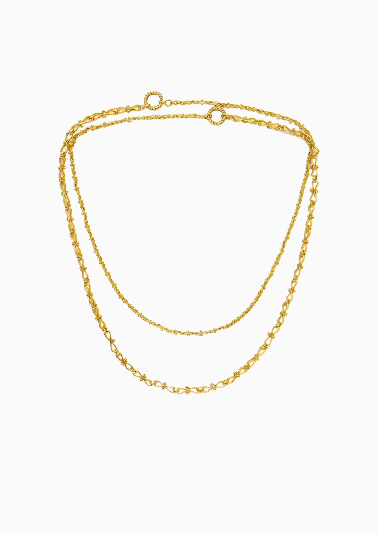 18kt Gold Vermeil PSTM Afghanistan Linked in Love Fariha Double Chain | Gold