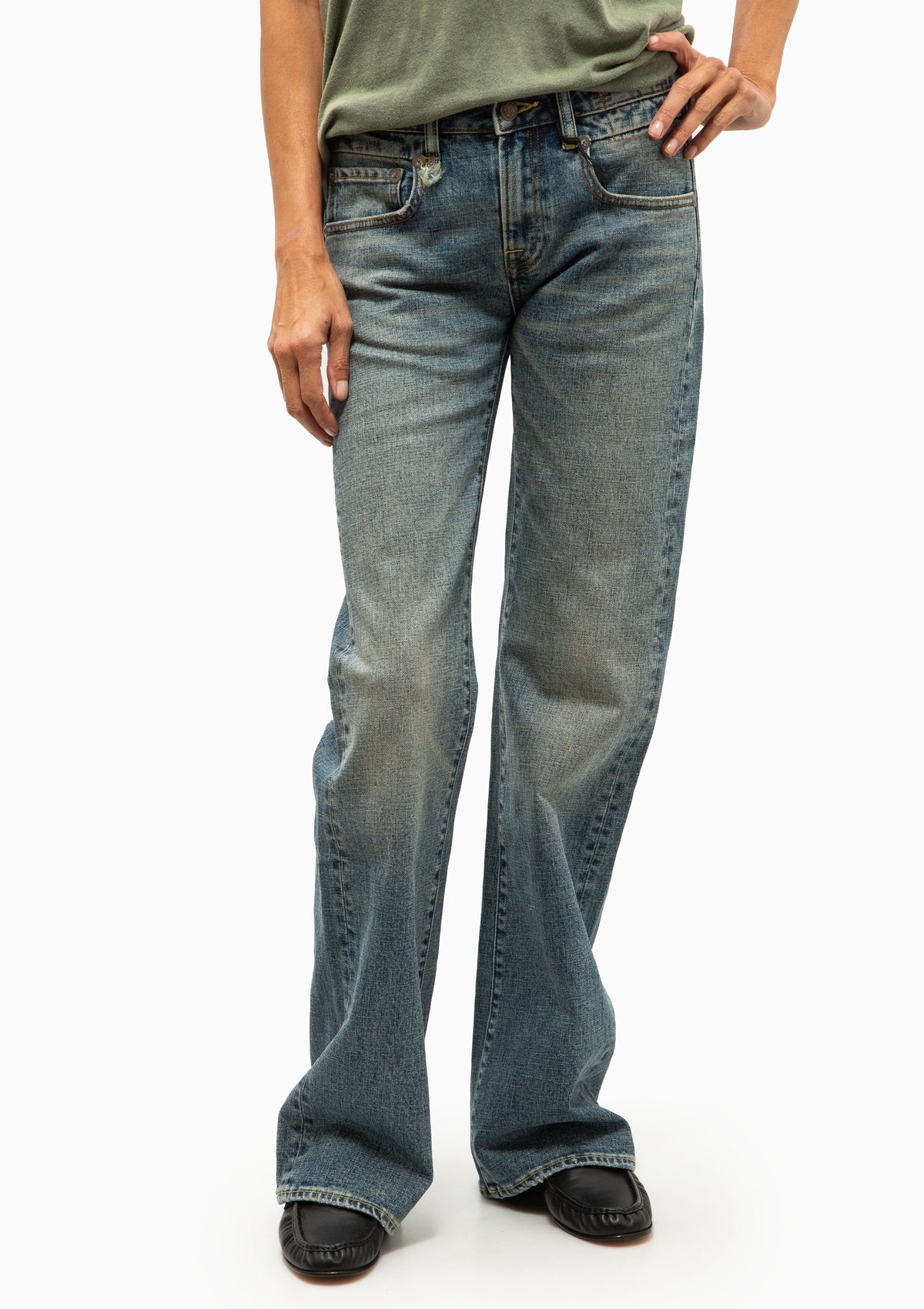 R13 | Boy Flare | Glade Blue Stretch Fr(13)nds Gimmick Baggy Flare Denim