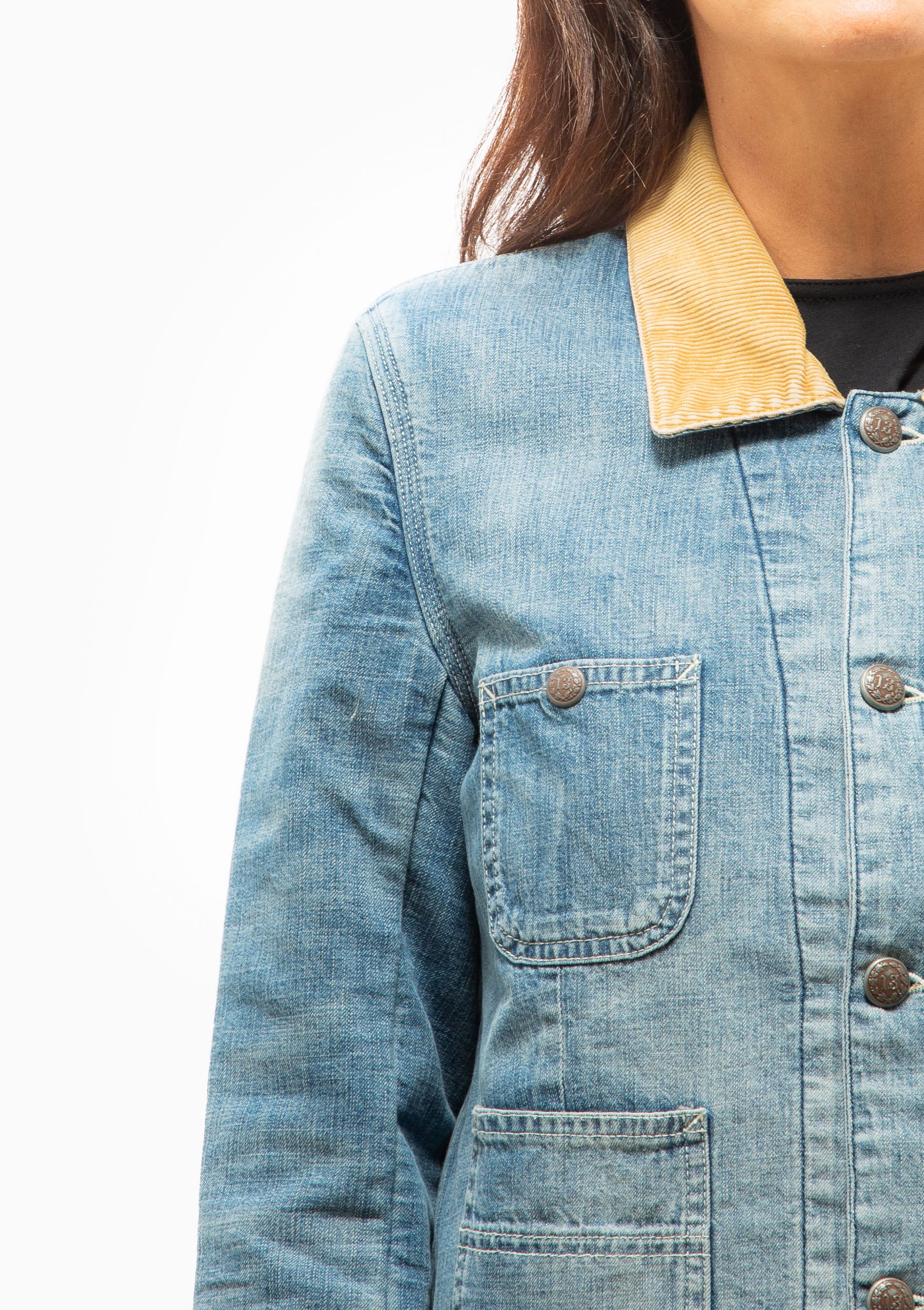 Cropped Chore Coat | Callie Blue