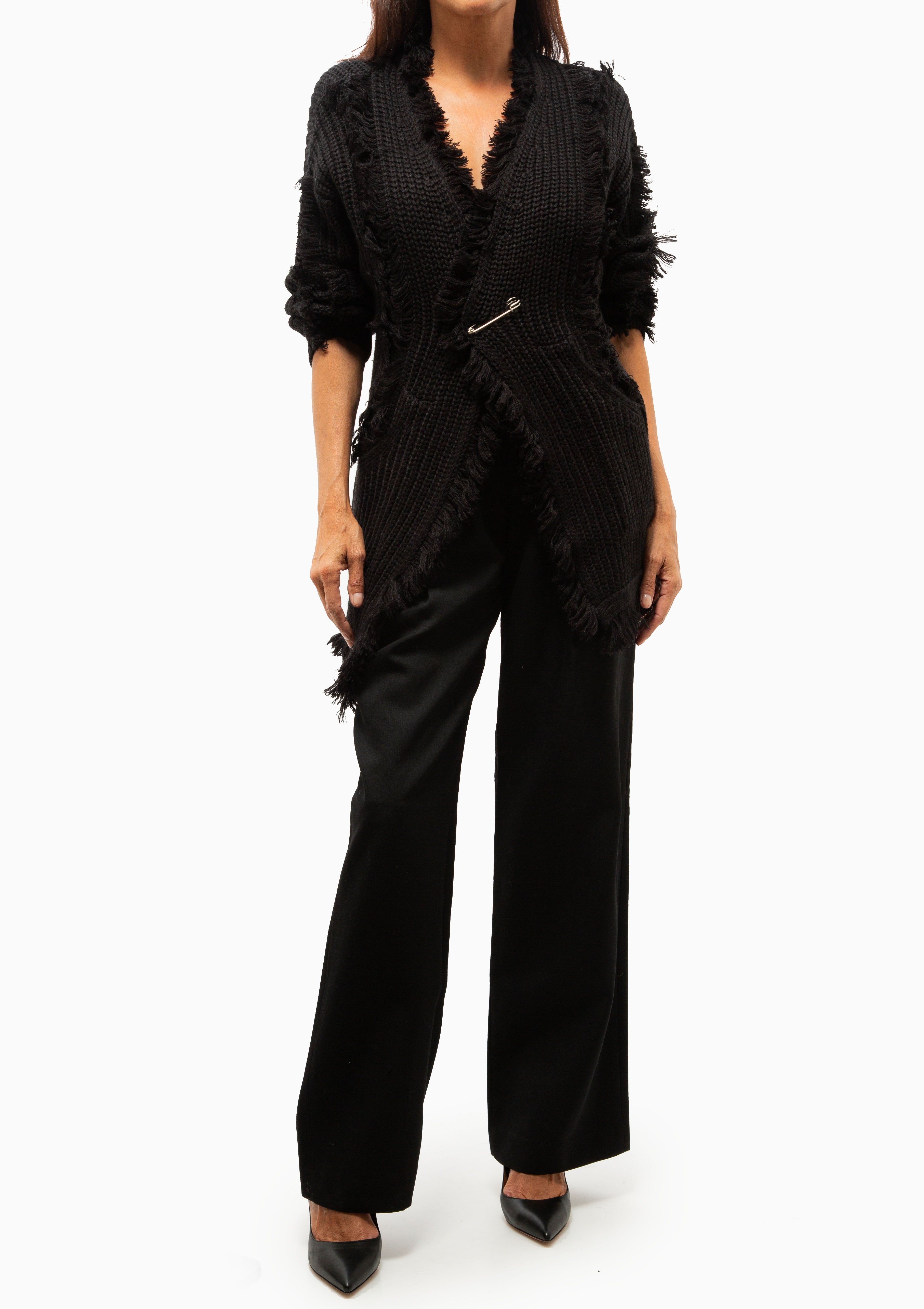 Fringe Cardigan | Black