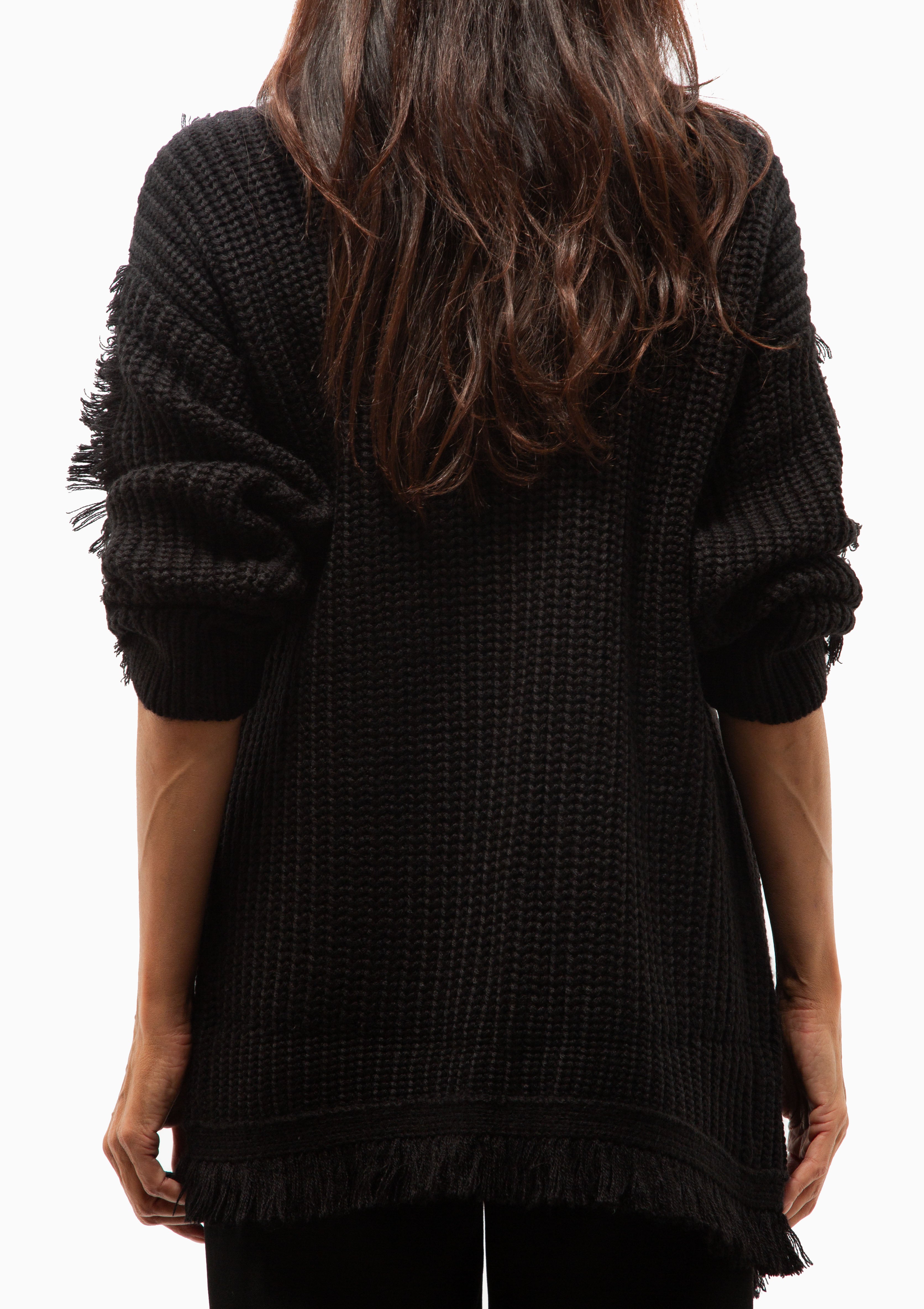Fringe Cardigan | Black