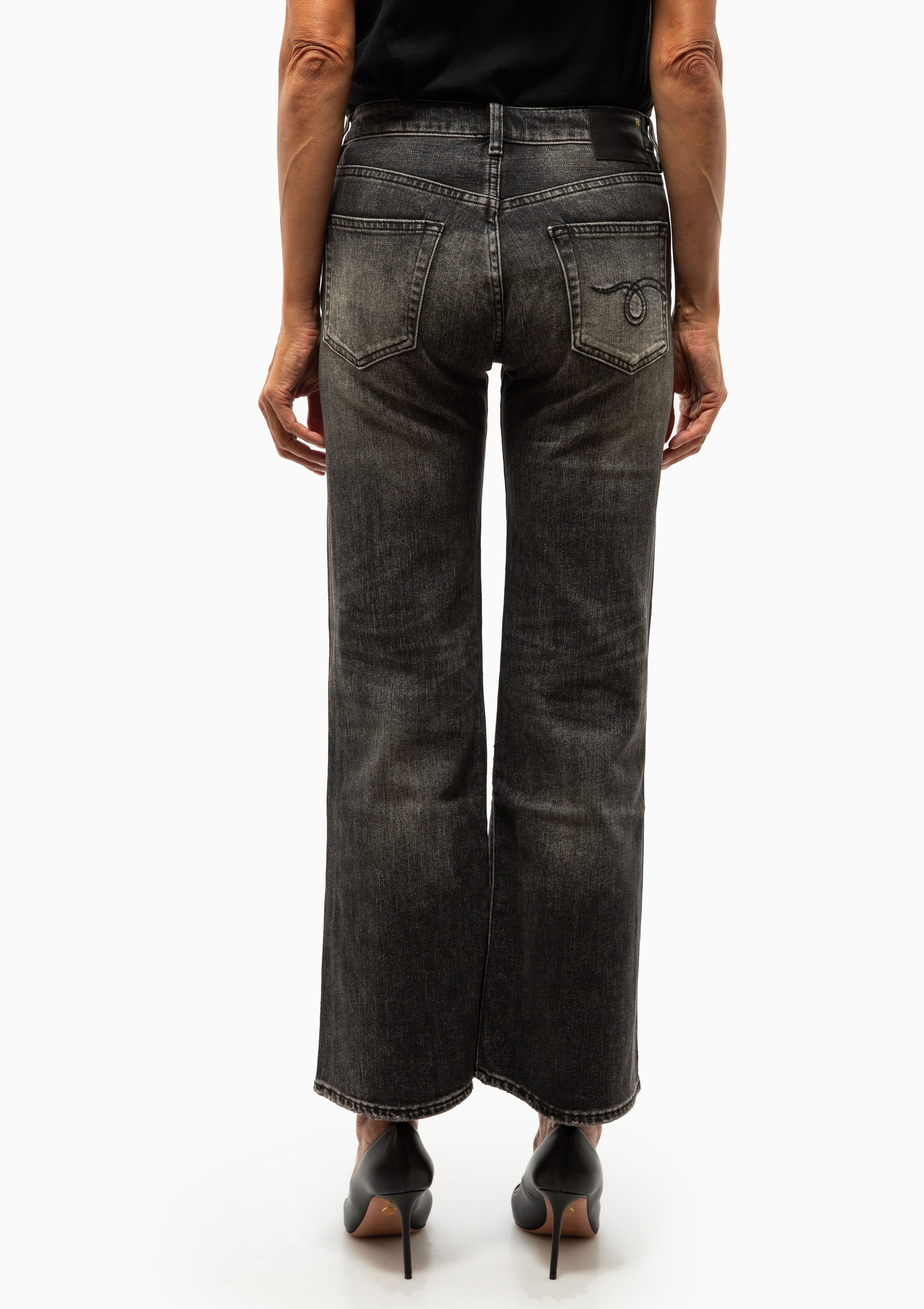 Joan Kick Flare Jean | Kennet Black Stretch