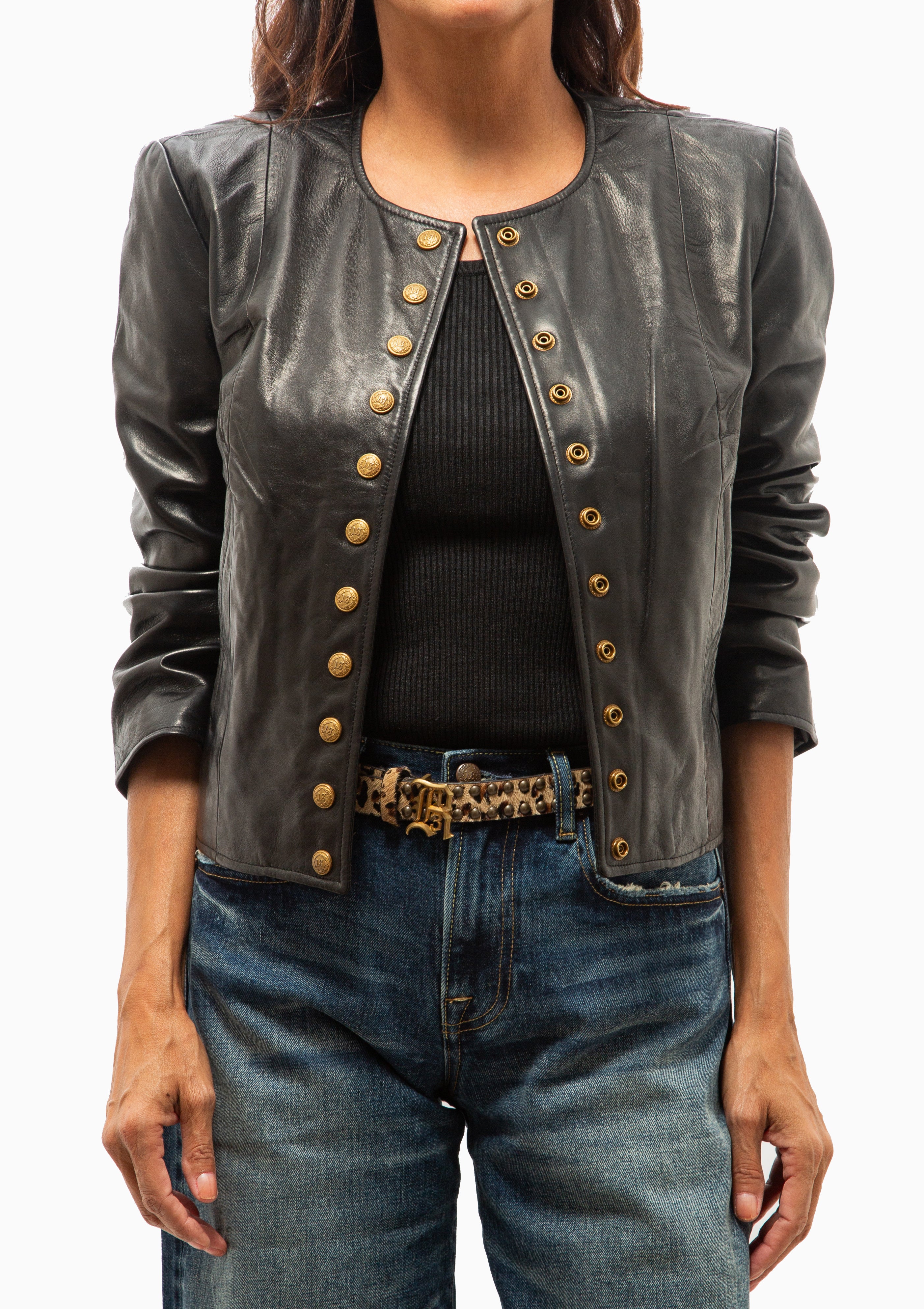 Front Snap Jacket | Black