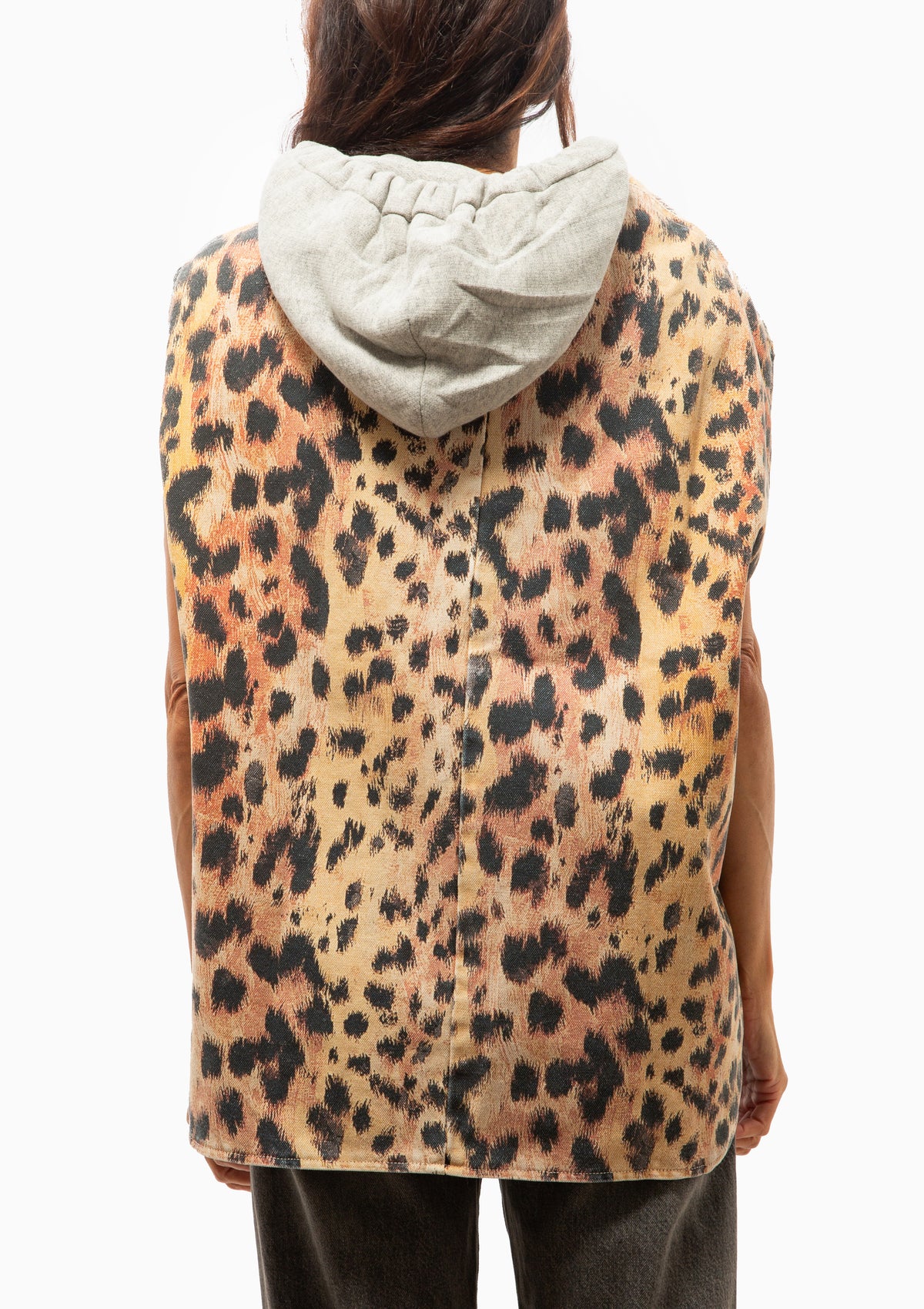 Relaxed Workwear Vest | Vintage Orange Leopard