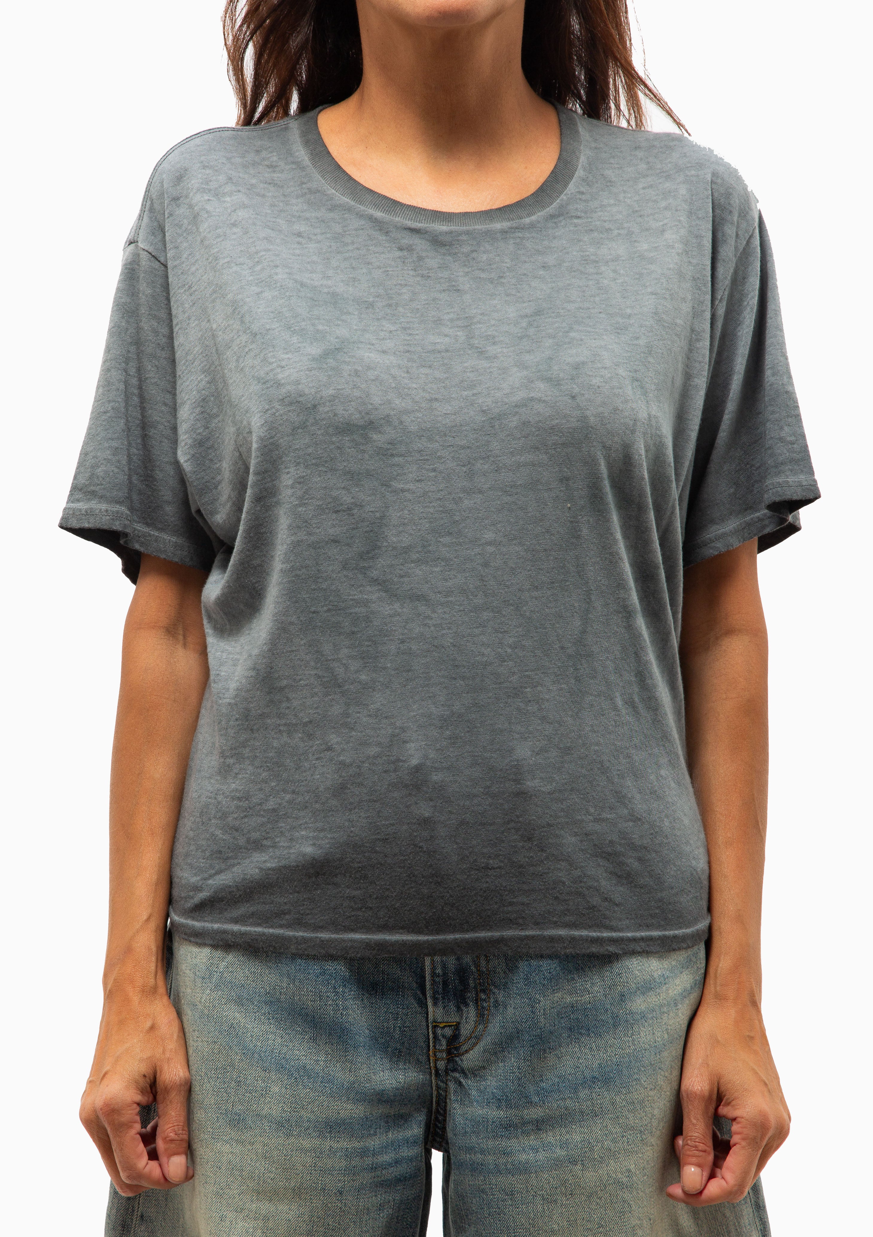Tight Waist Tee | Faded Navy Blue