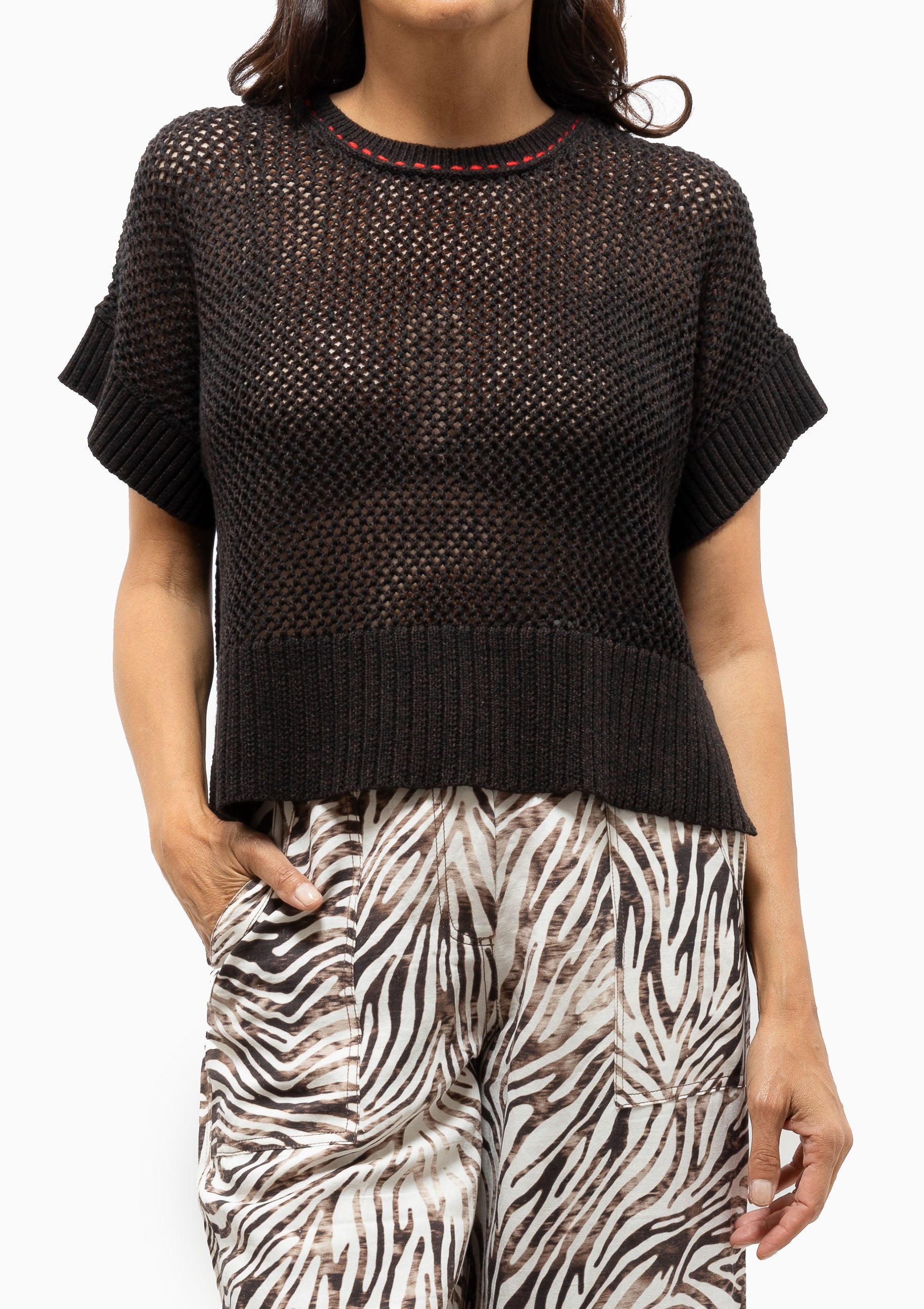 Cotton Cashmere Miro Pullover | Brown Marled