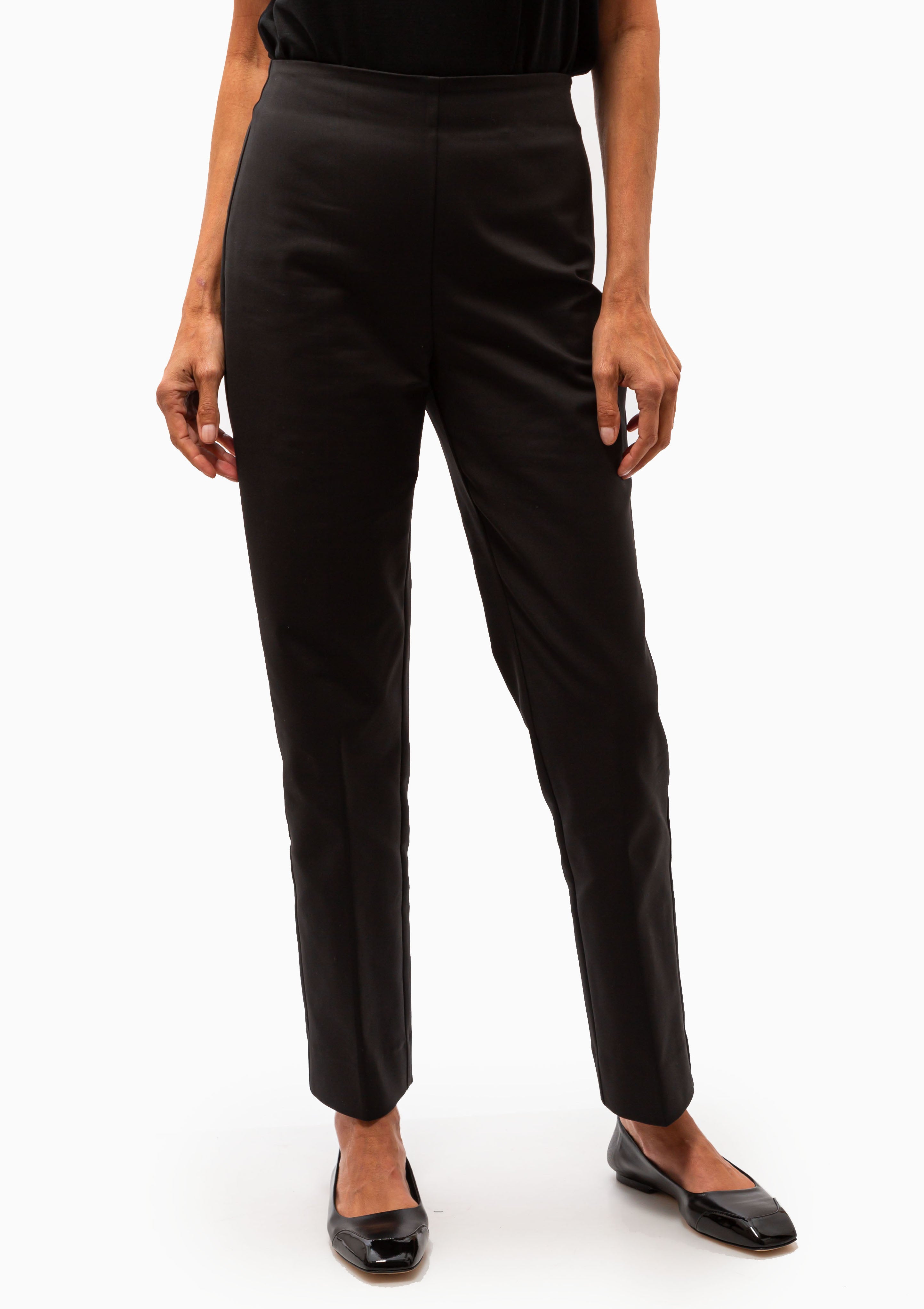 Cigarette Leg Trousers | Noir