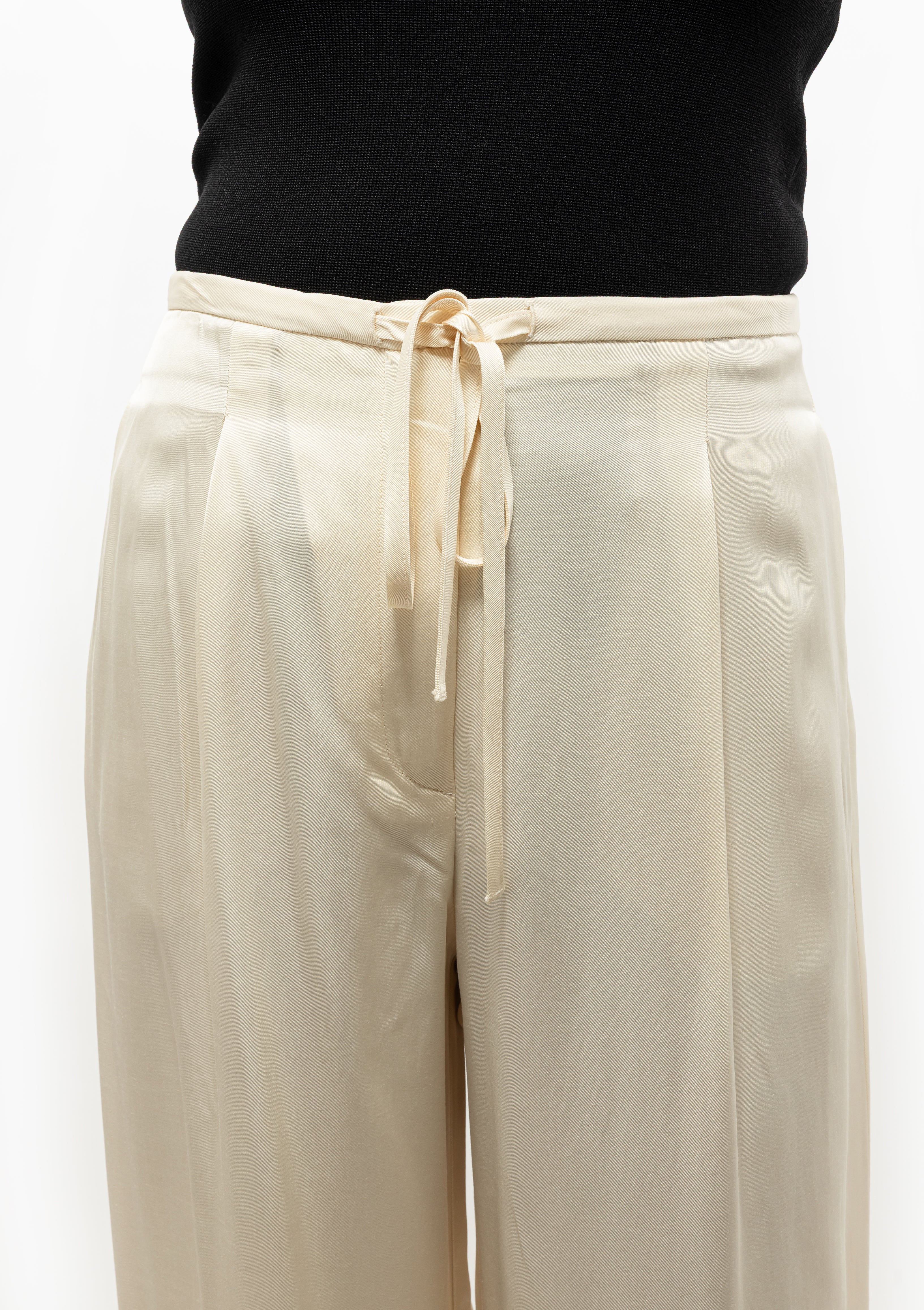 Relaxed Drawstring Trousers | Pearl