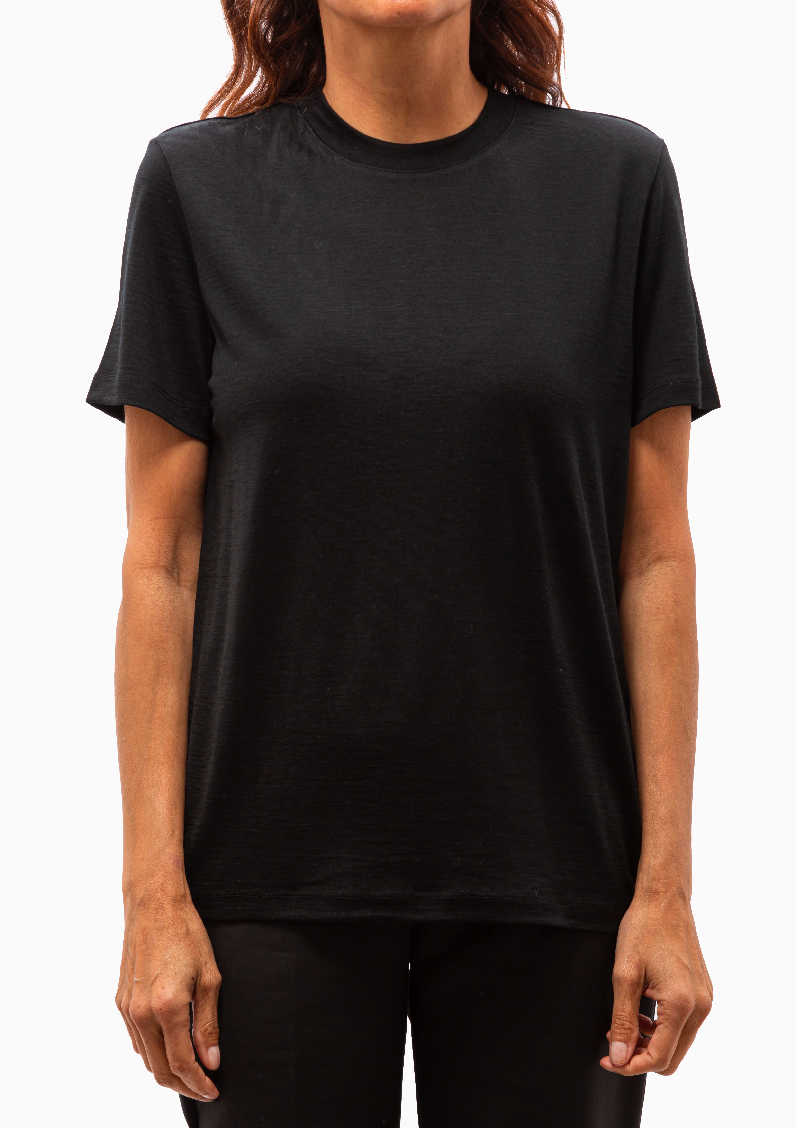 Summer Wool Jersey T-Shirt | Noir