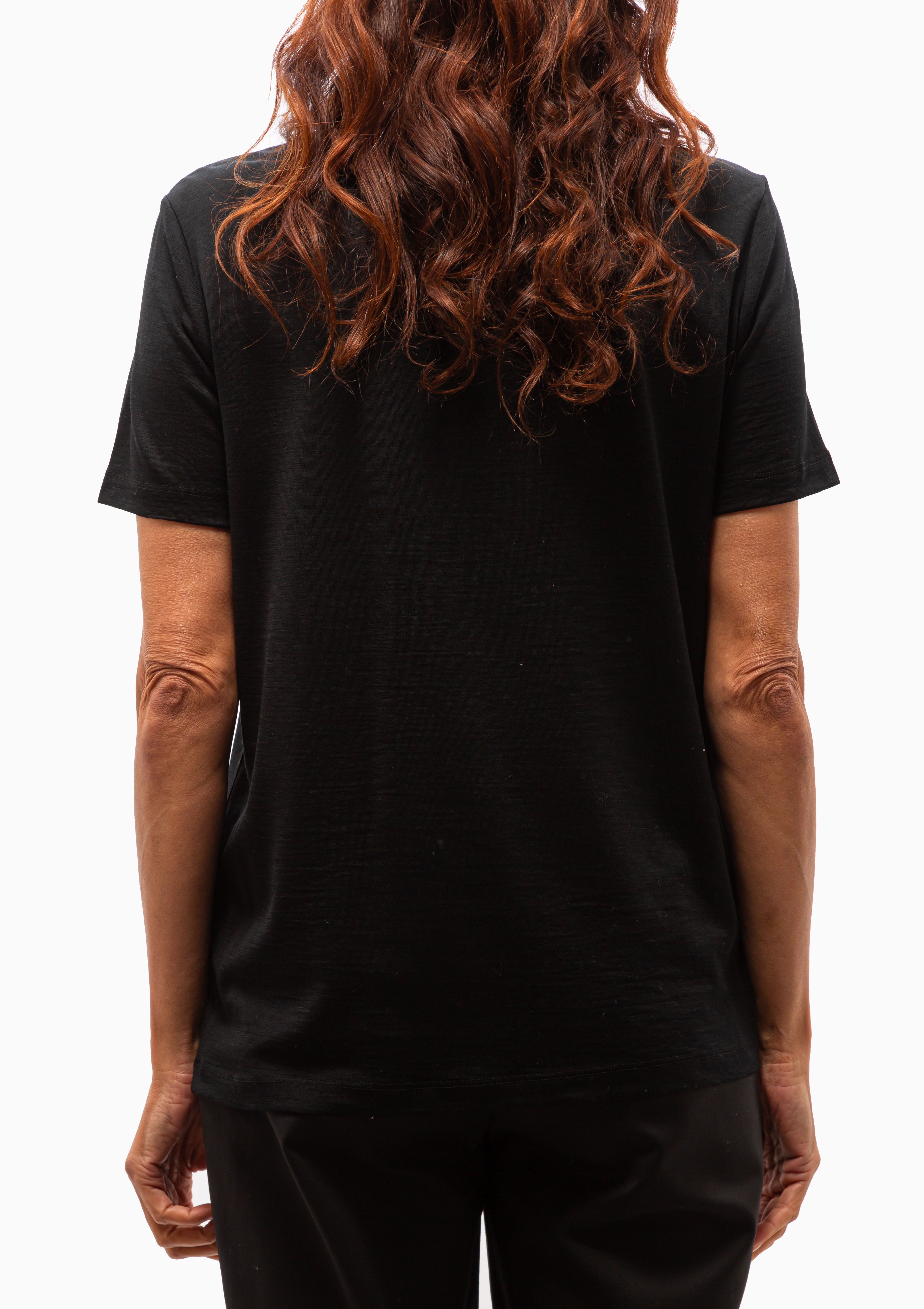 Summer Wool Jersey T-Shirt | Noir