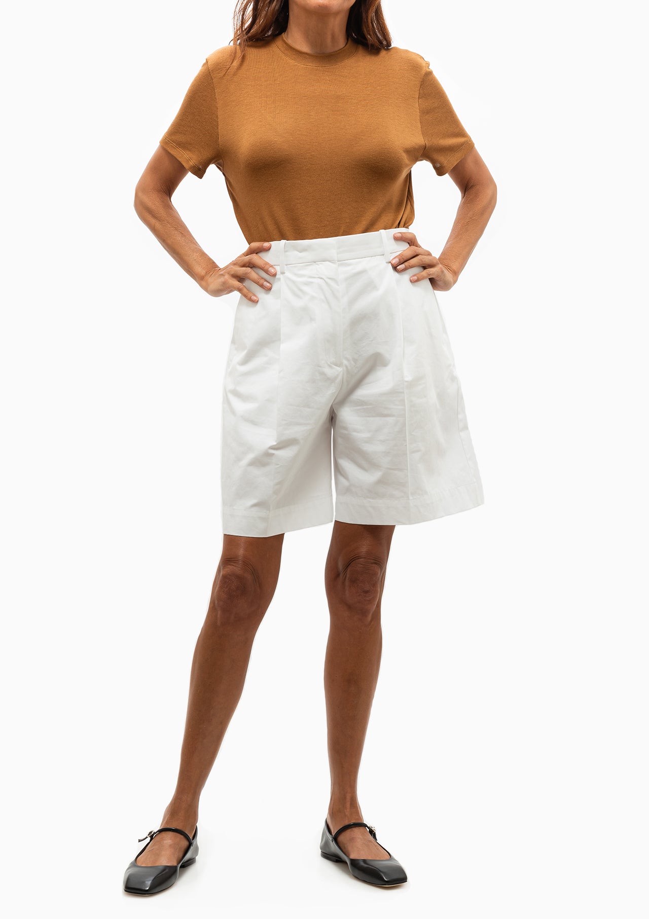 Bermuda Poplin Shorts | White