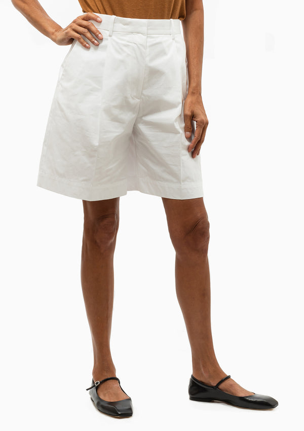 Bermuda Poplin Shorts | White