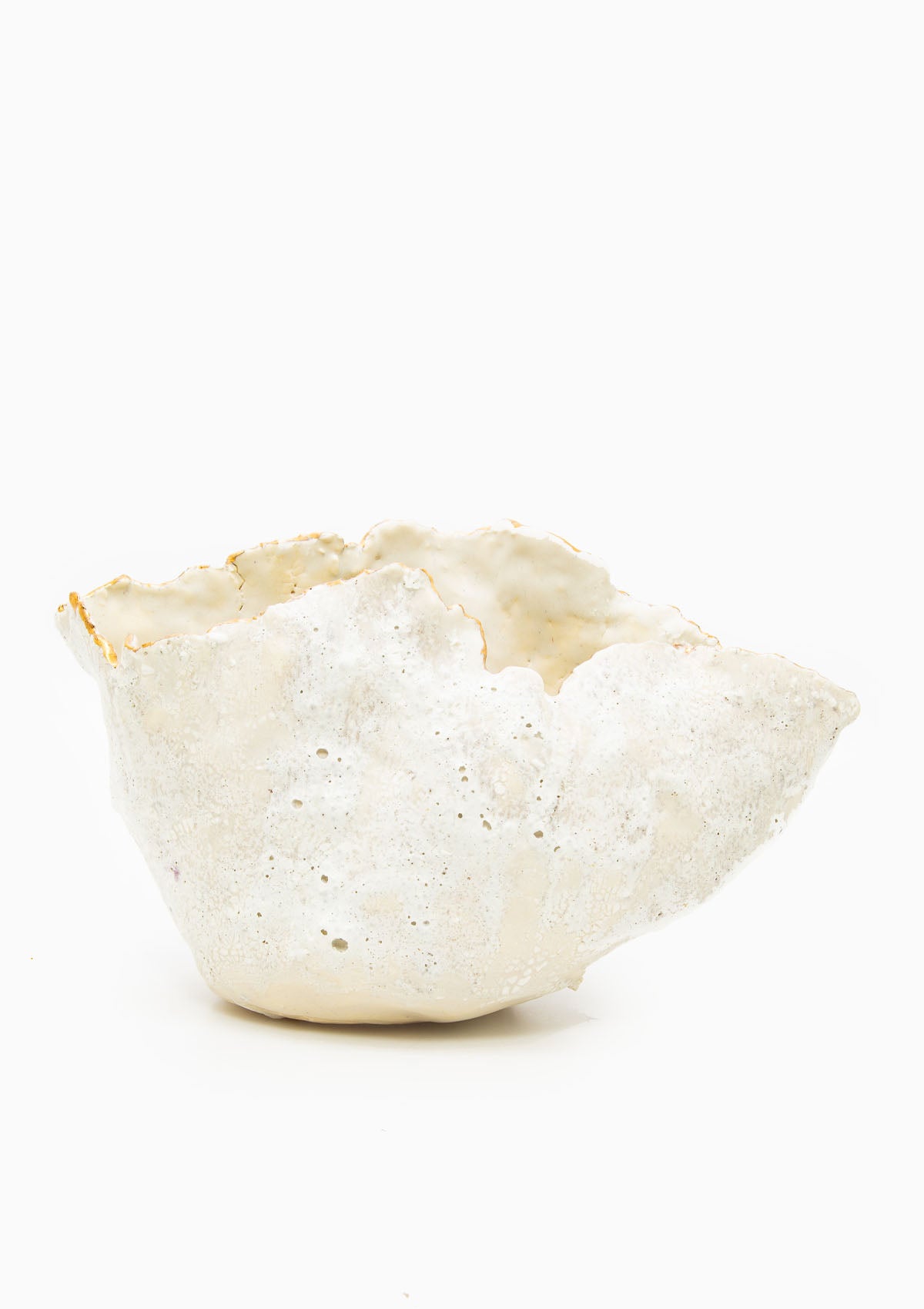 Reef Series Open Vessel With Gold Rim