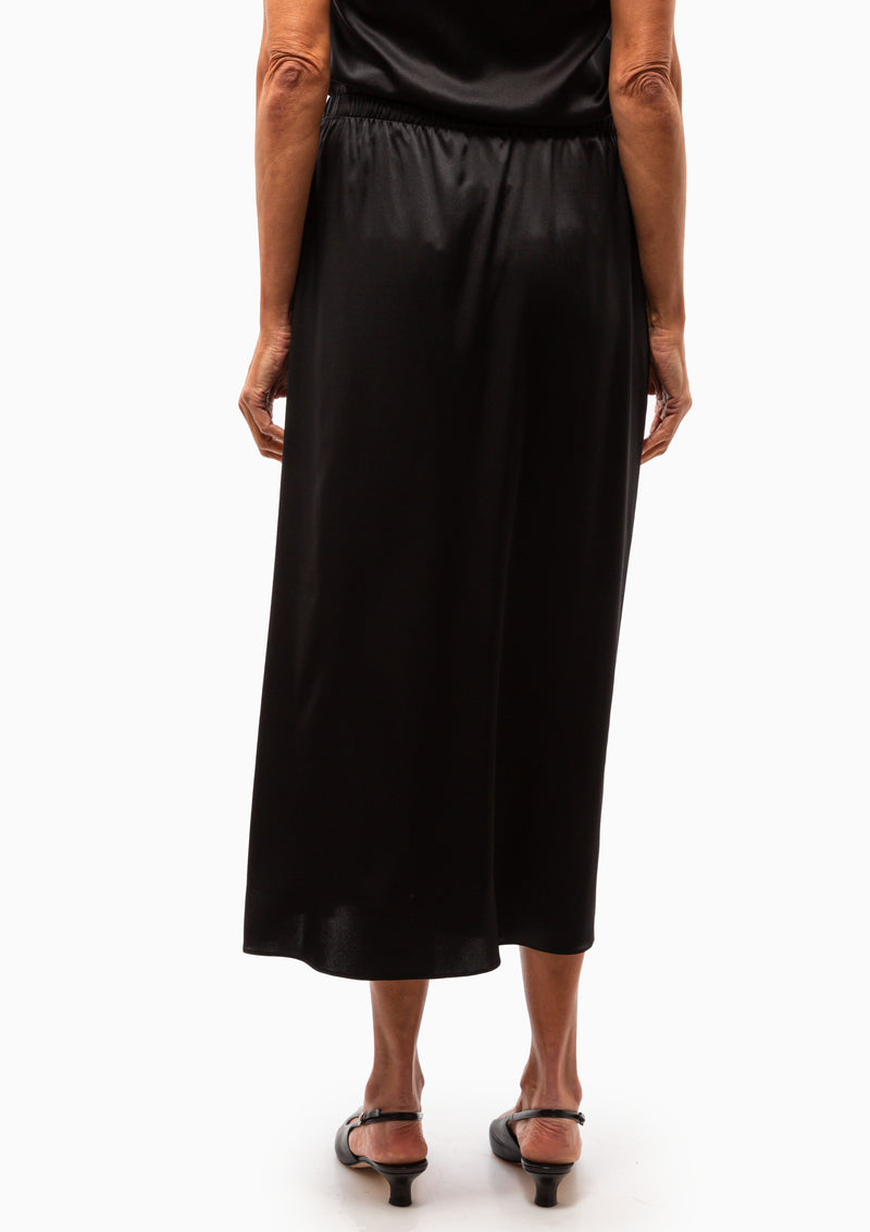 Hedy Low Rise Silk Skirt | Black
