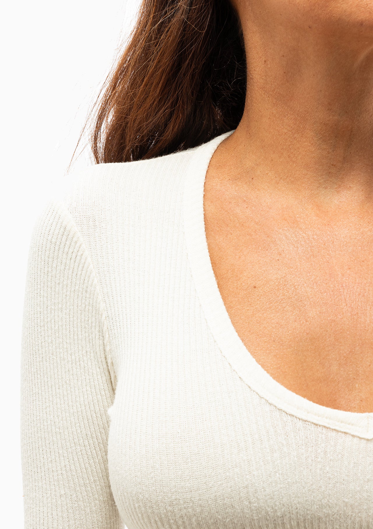 Miko V-Neck Top | Gardenia