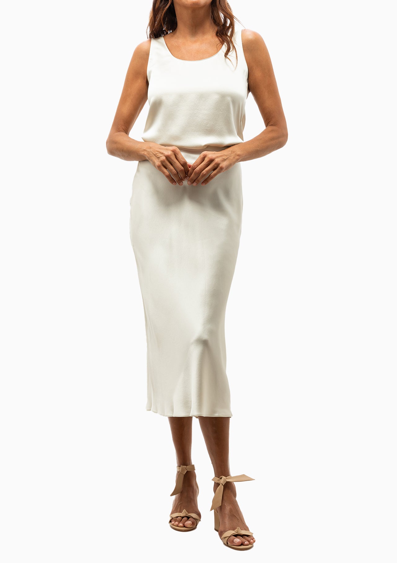 Fynn Silk Tank | Gardenia