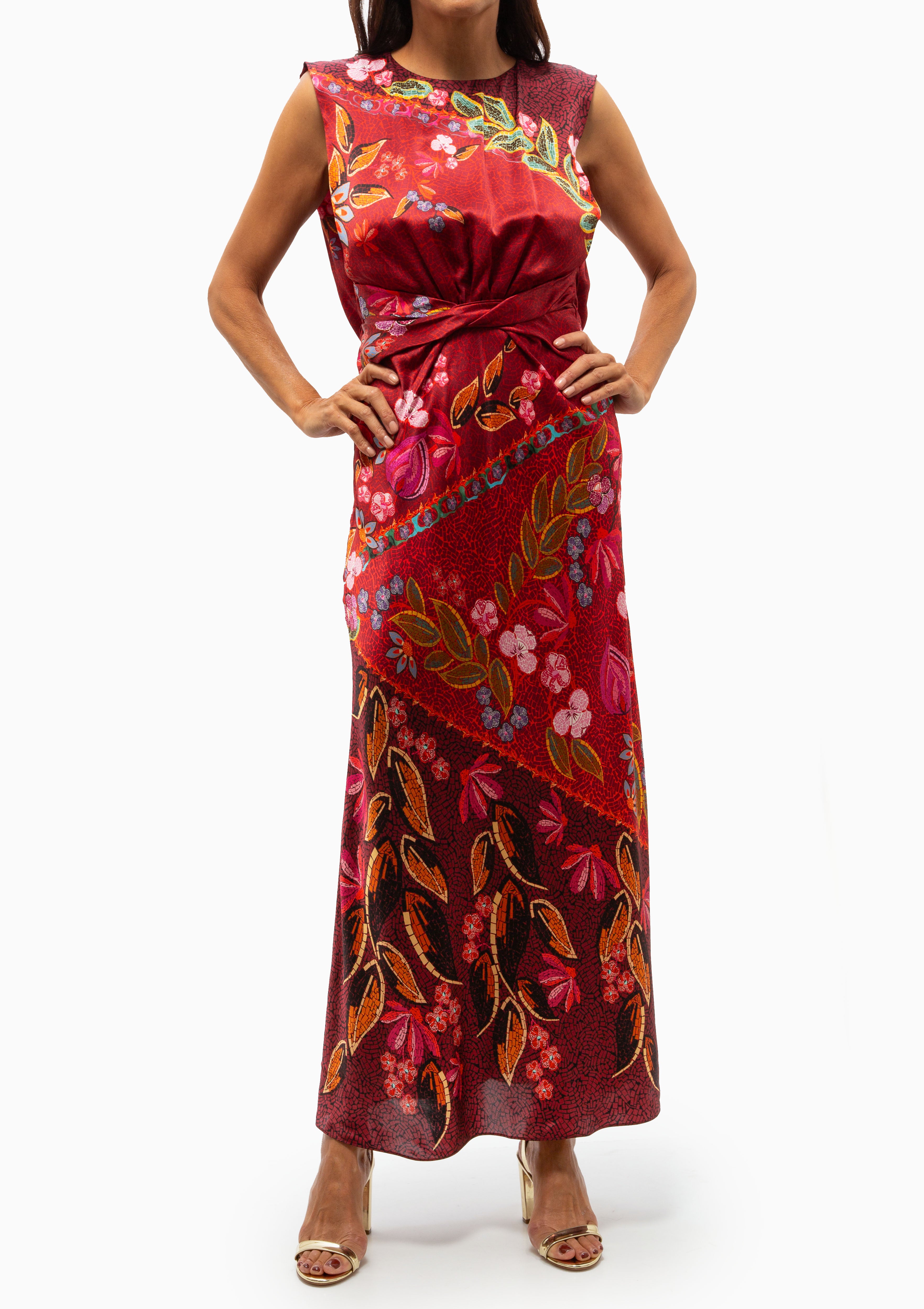 Gwen Dress | Garnet Terrazzo