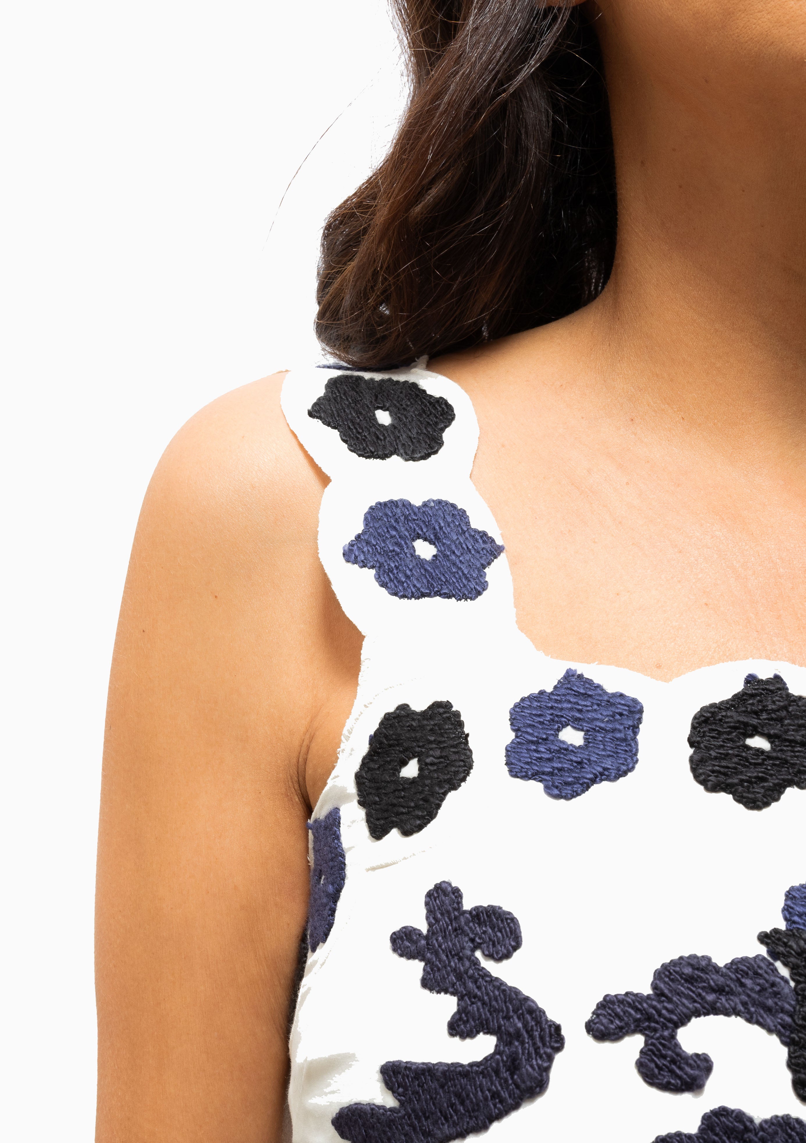 Catrine Applique Tank Dress | Blue