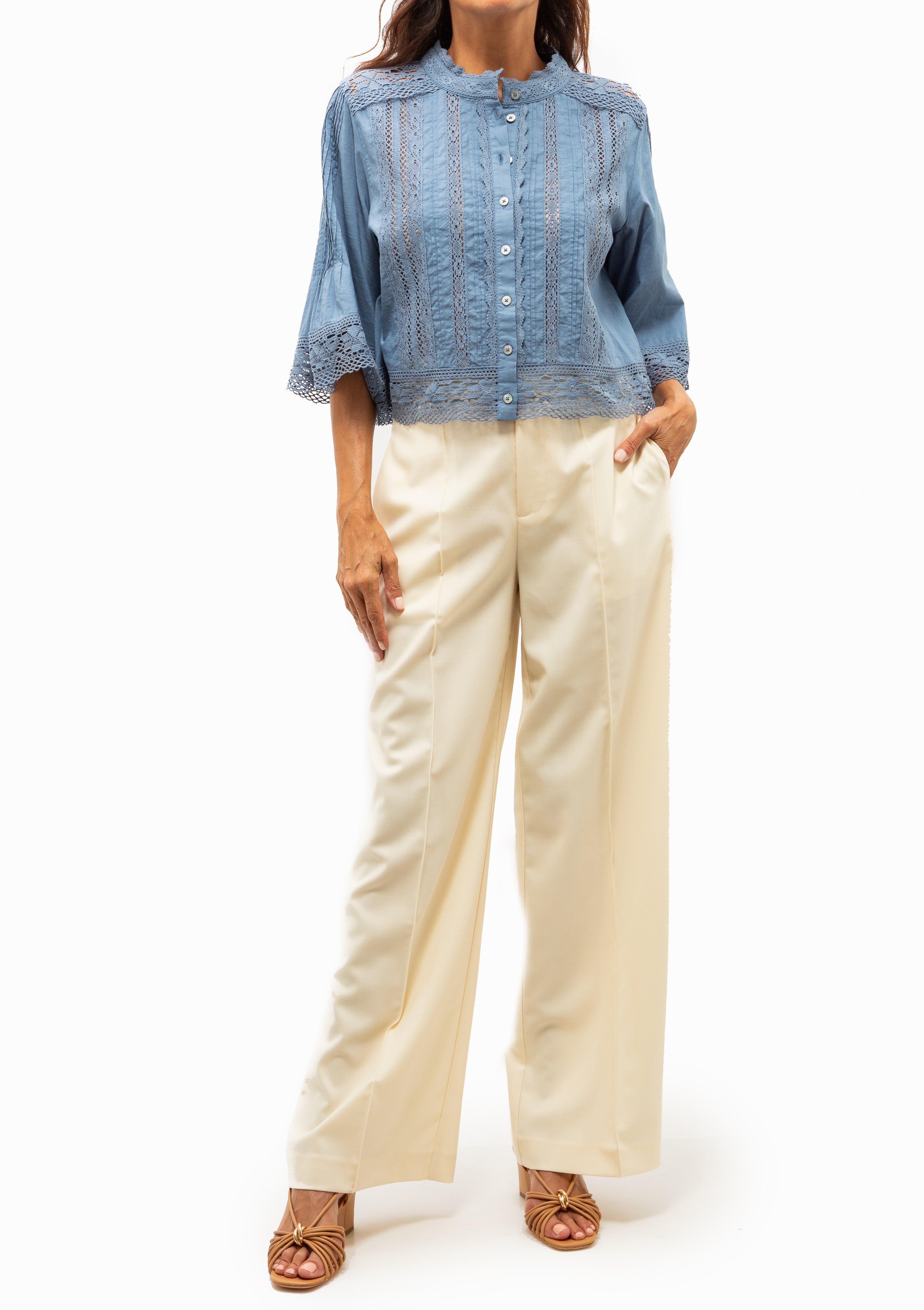 Pippa Solid Top | Blue