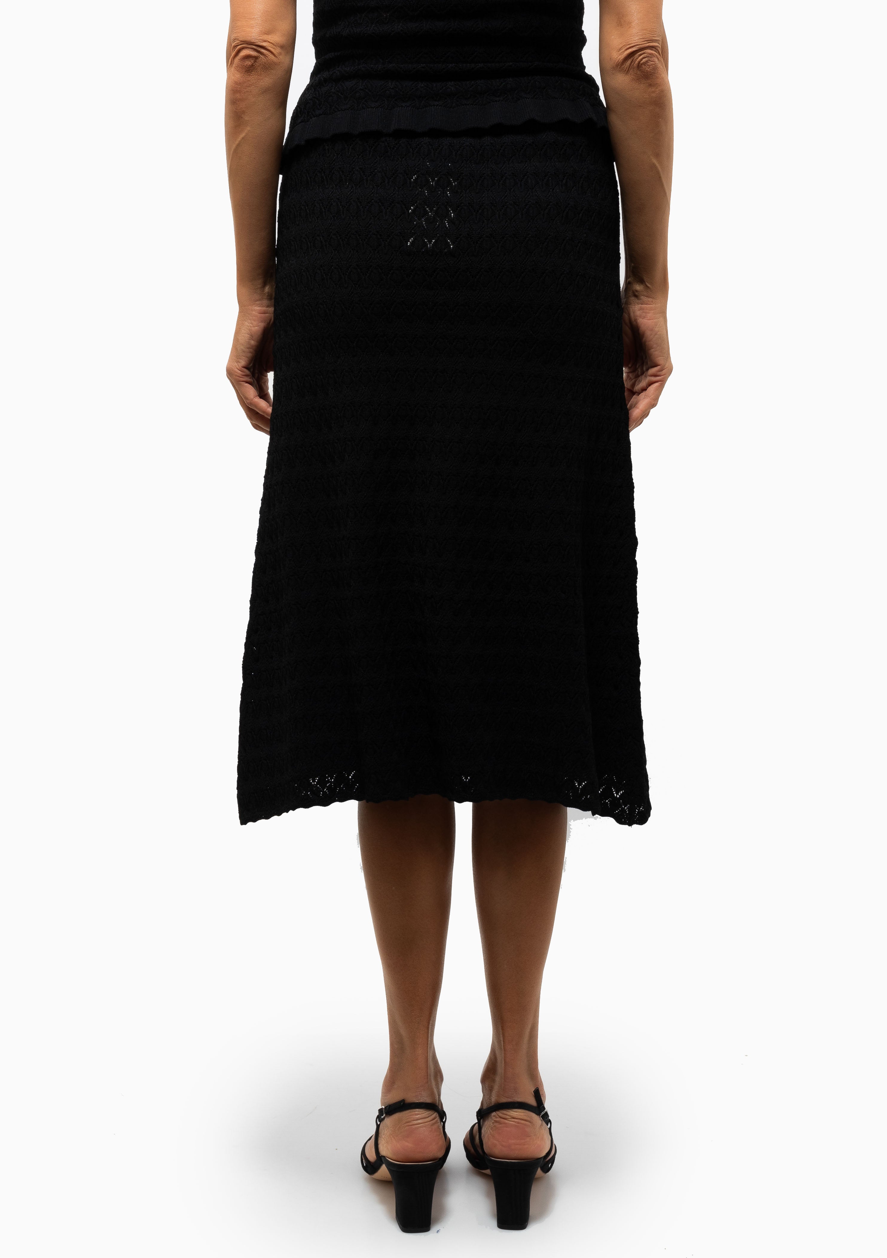 Rue Knit Midi Skirt | Black