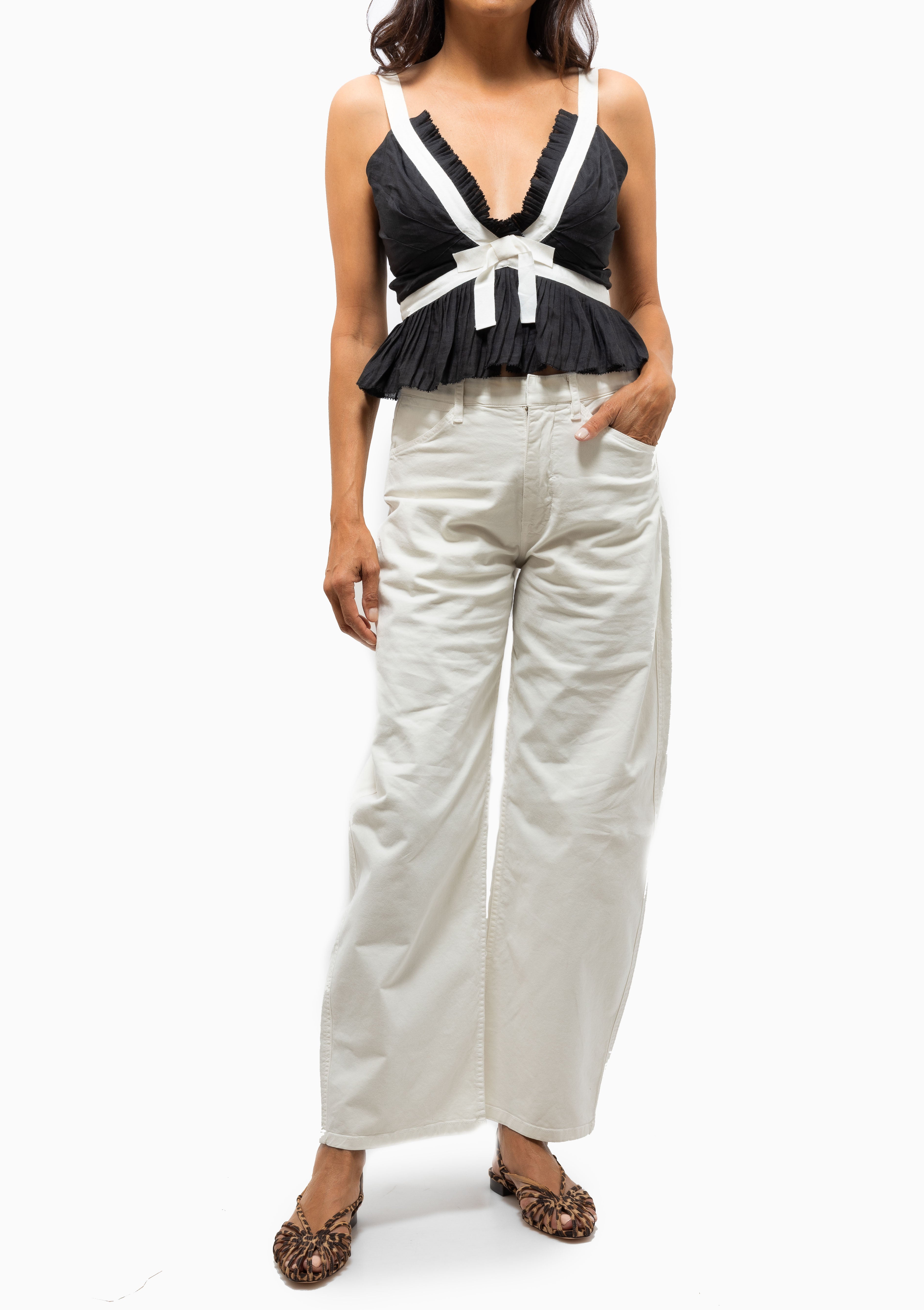 Thalia Ramie Tank Top | Black
