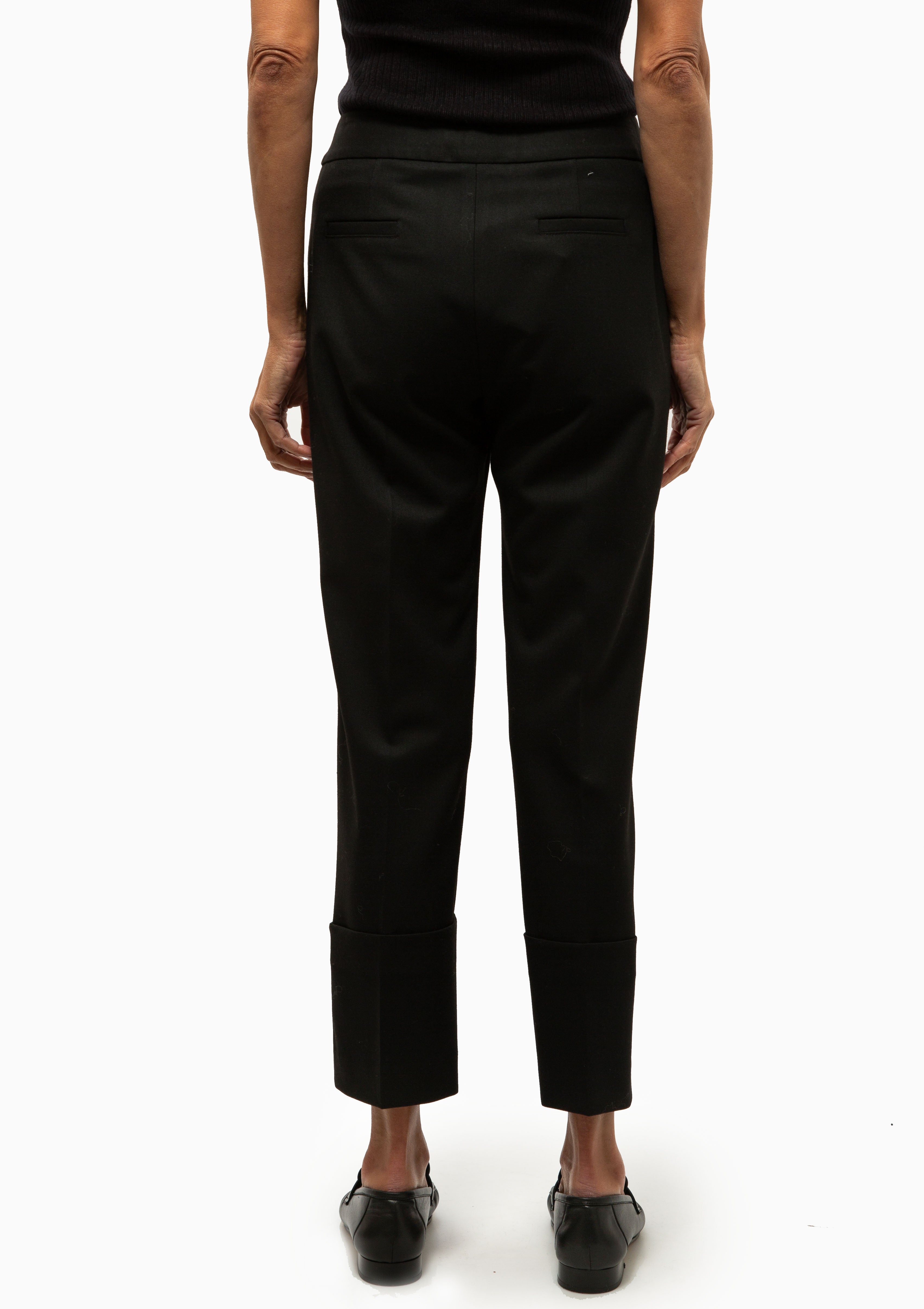 Cuffed Flood Pant | Deep Black