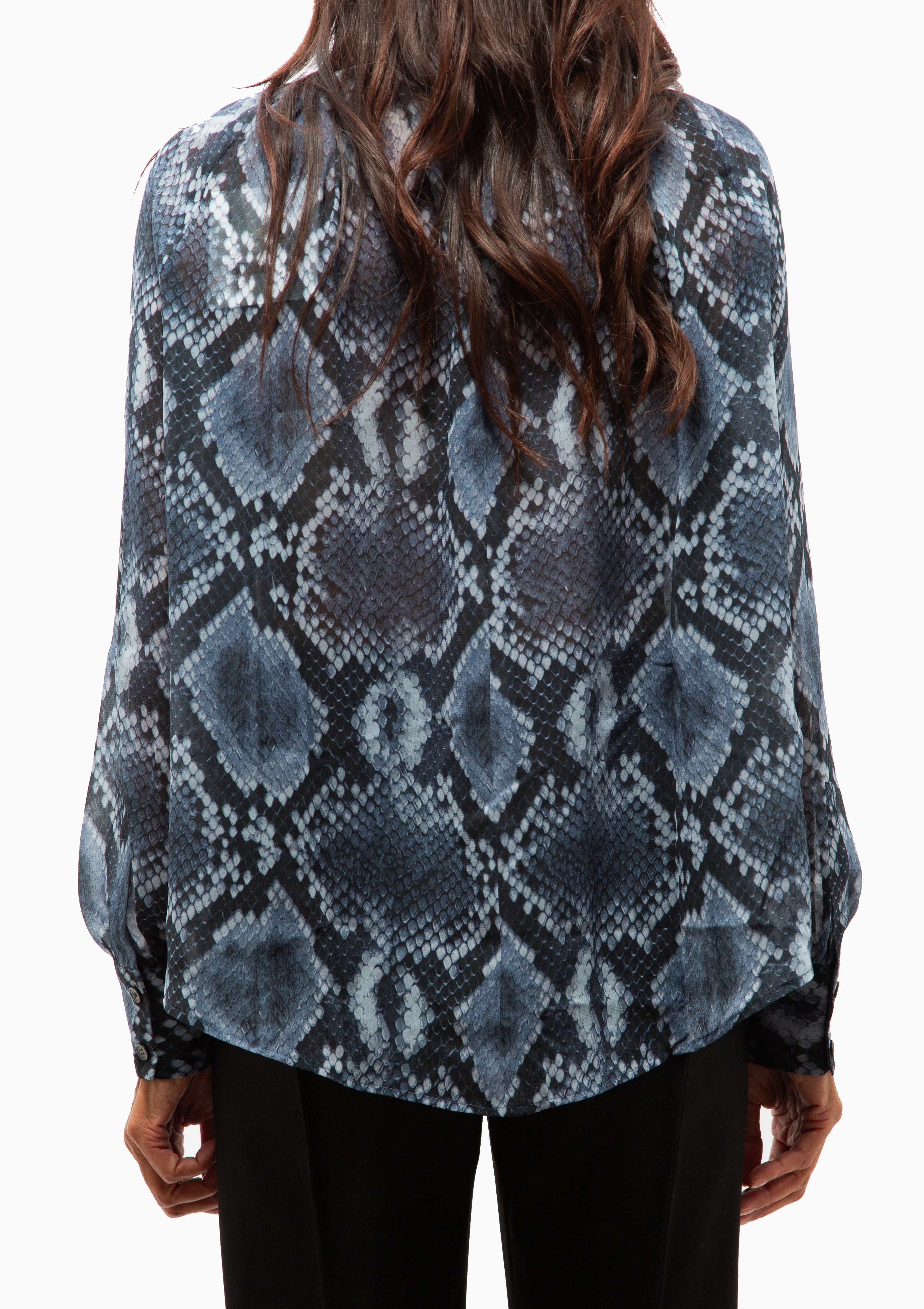 Kitten Blouse | Blue Snake