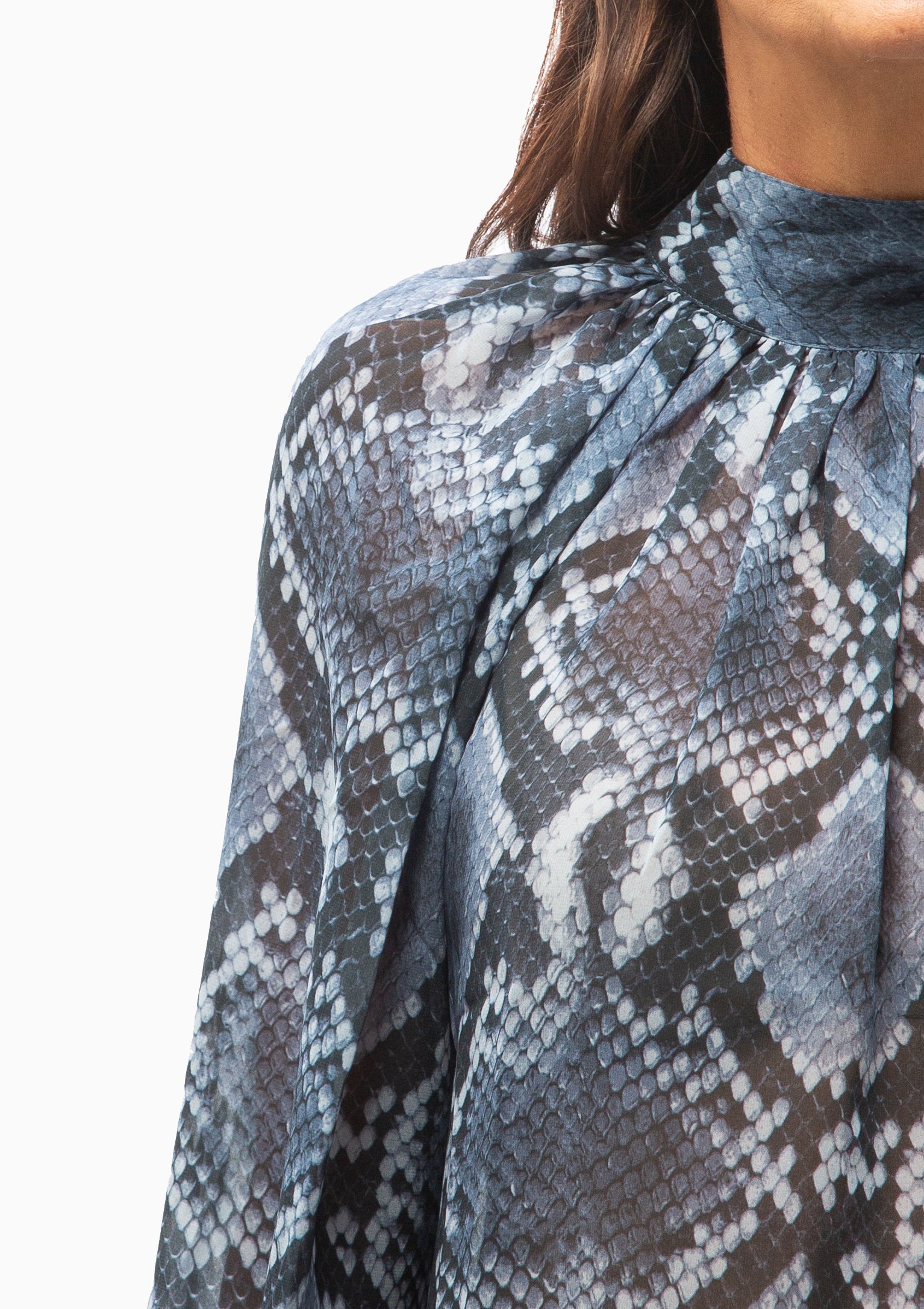 Kitten Blouse | Blue Snake
