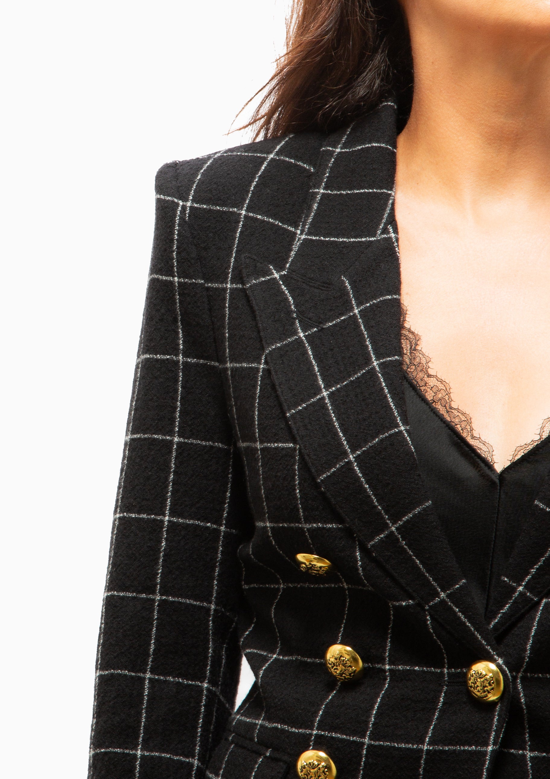Mini Not a DB Blazer | Black Grid