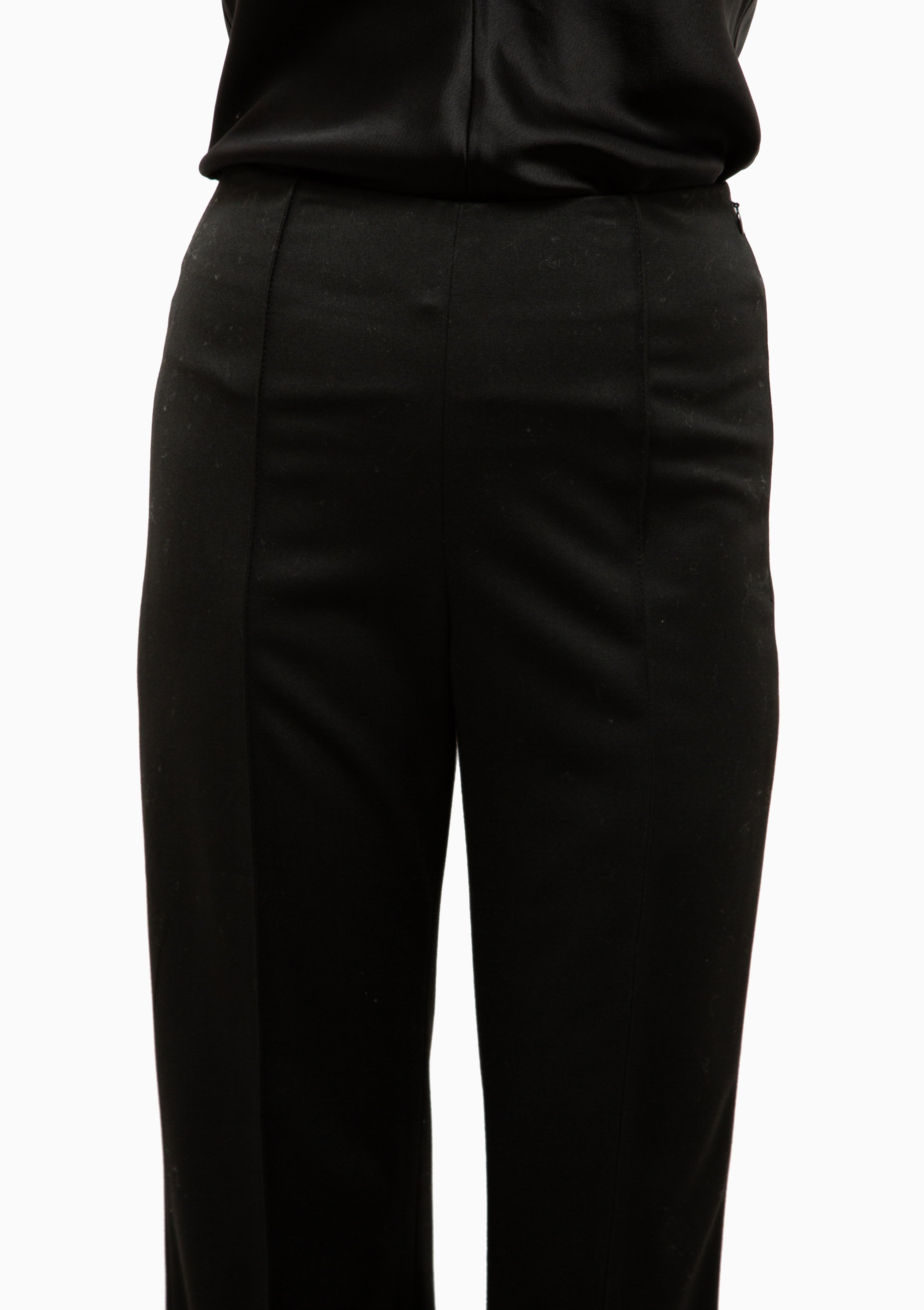 Pintuck Flare Pant | Deep Black