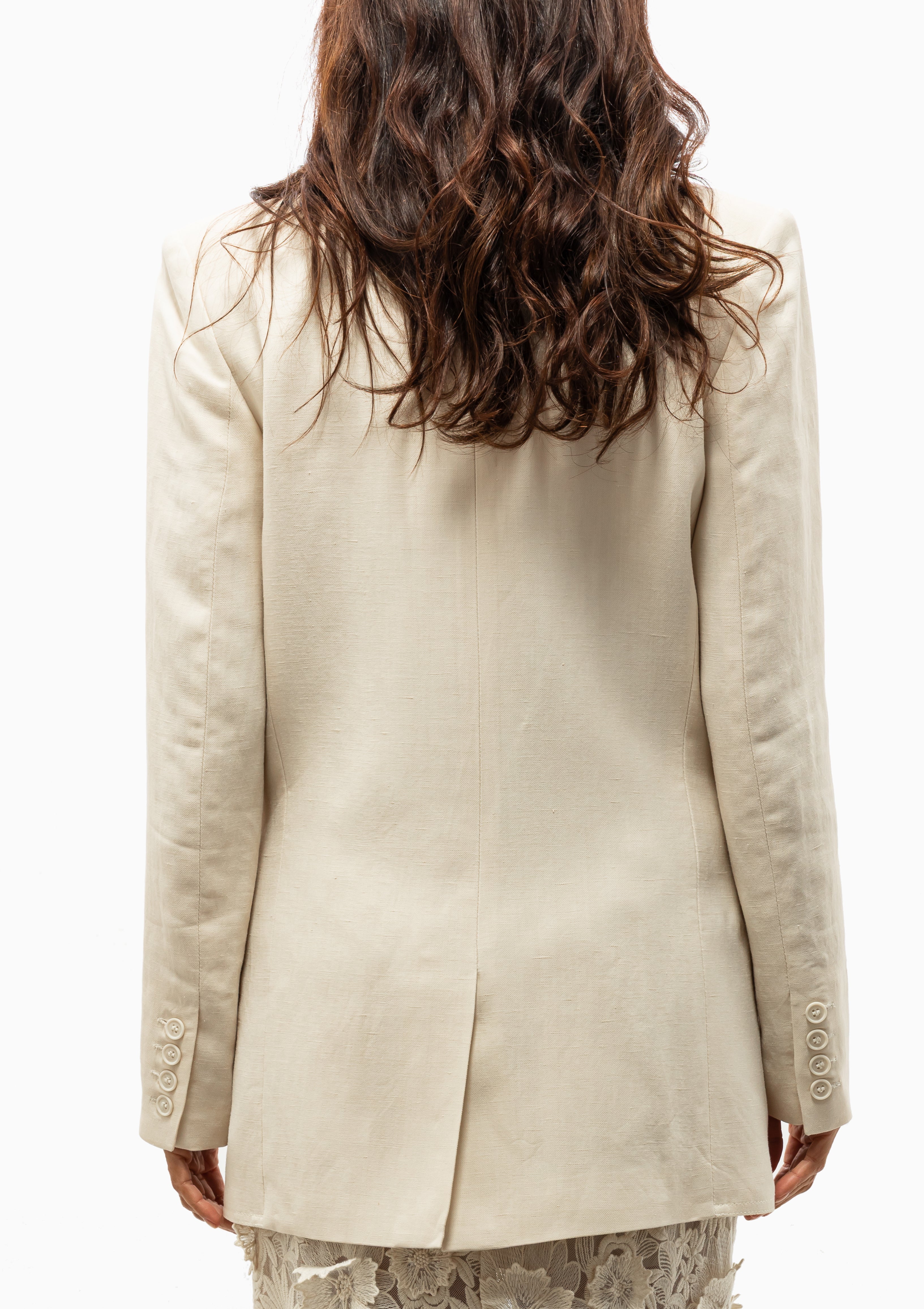 Diani Boutique - Smythe Bone color Shawl Collar Blazer for Timeless Style