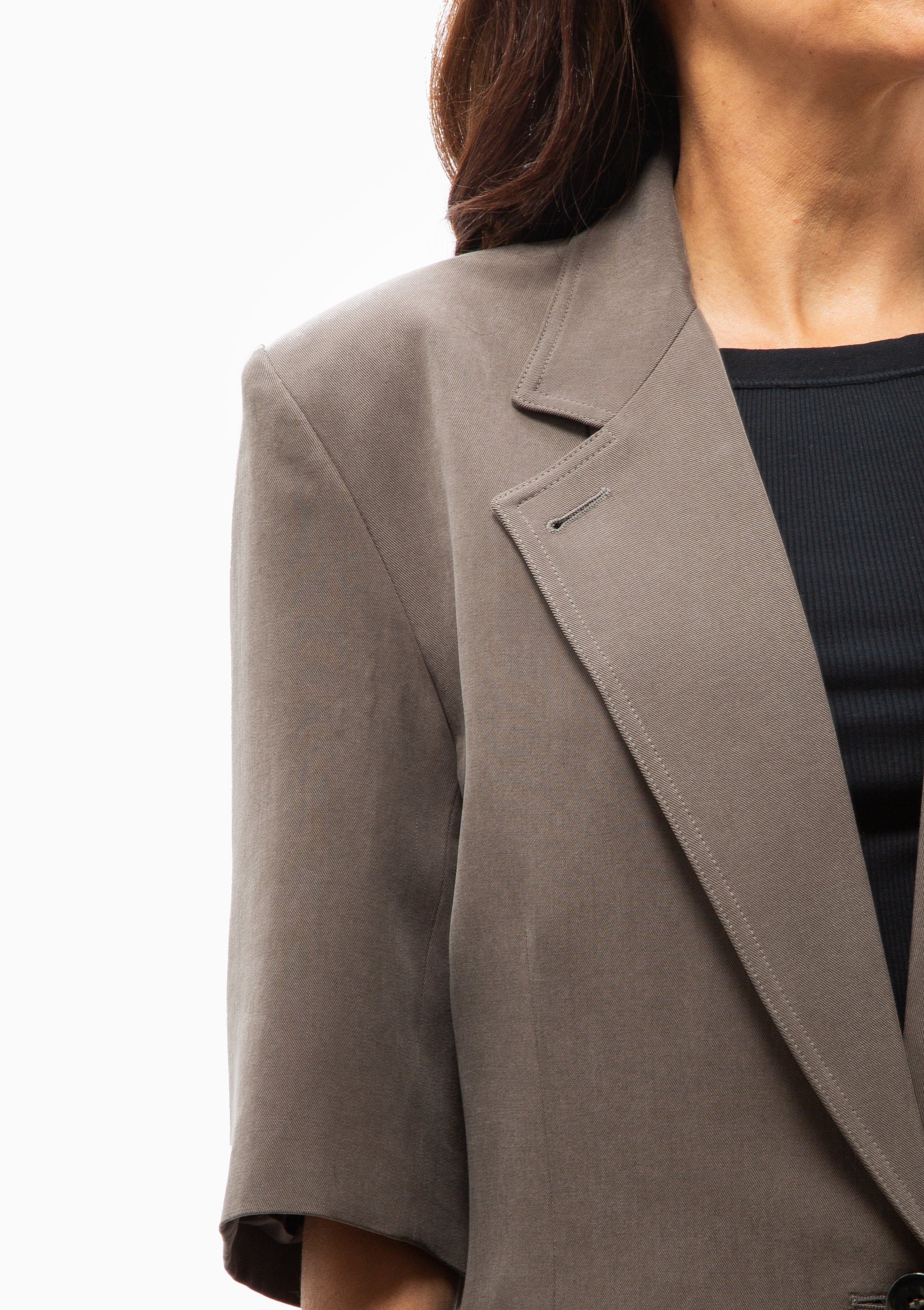 Short Sleeve Oversized Blazer | Mink