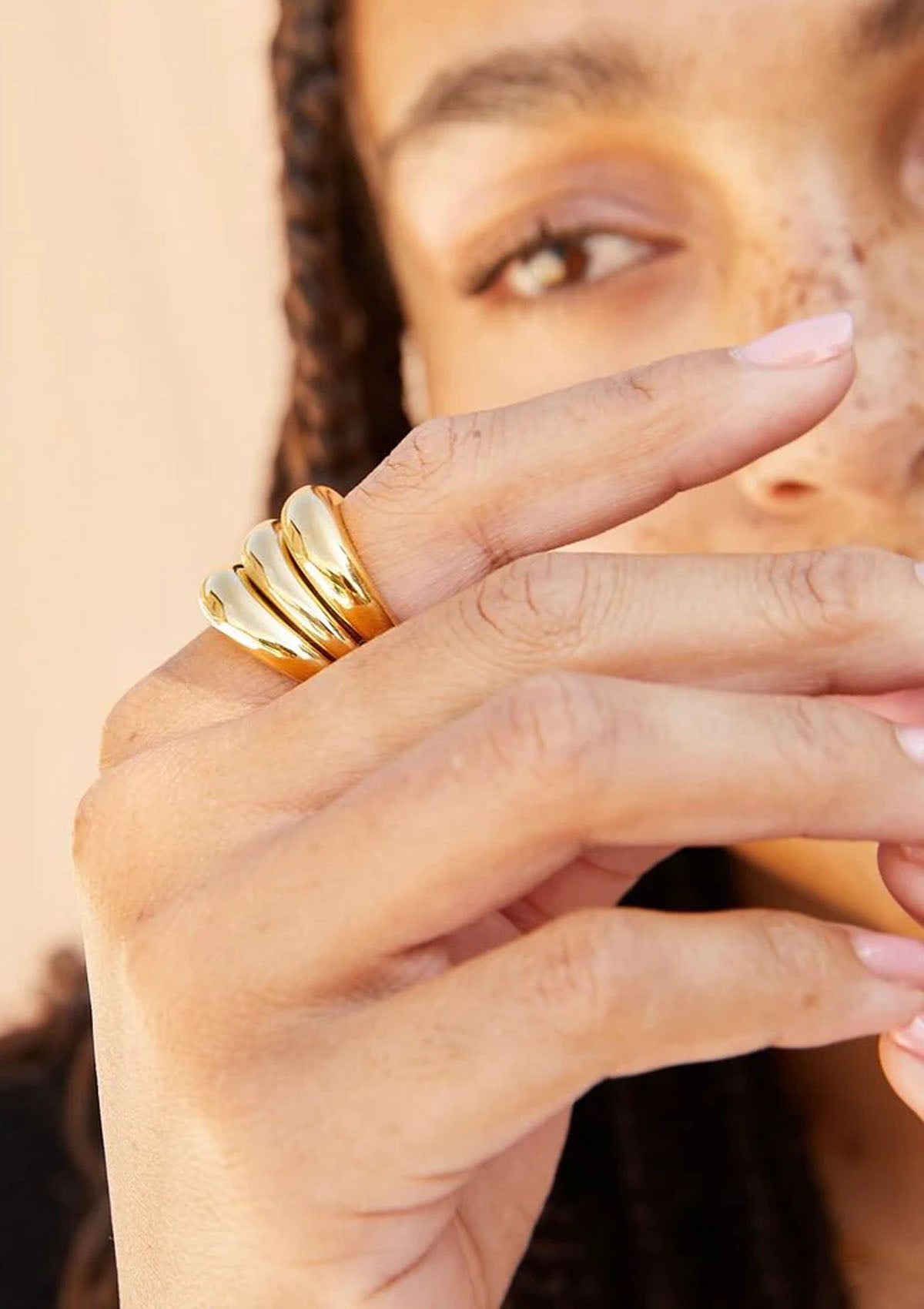 Fanned Stacking Rings | Gold