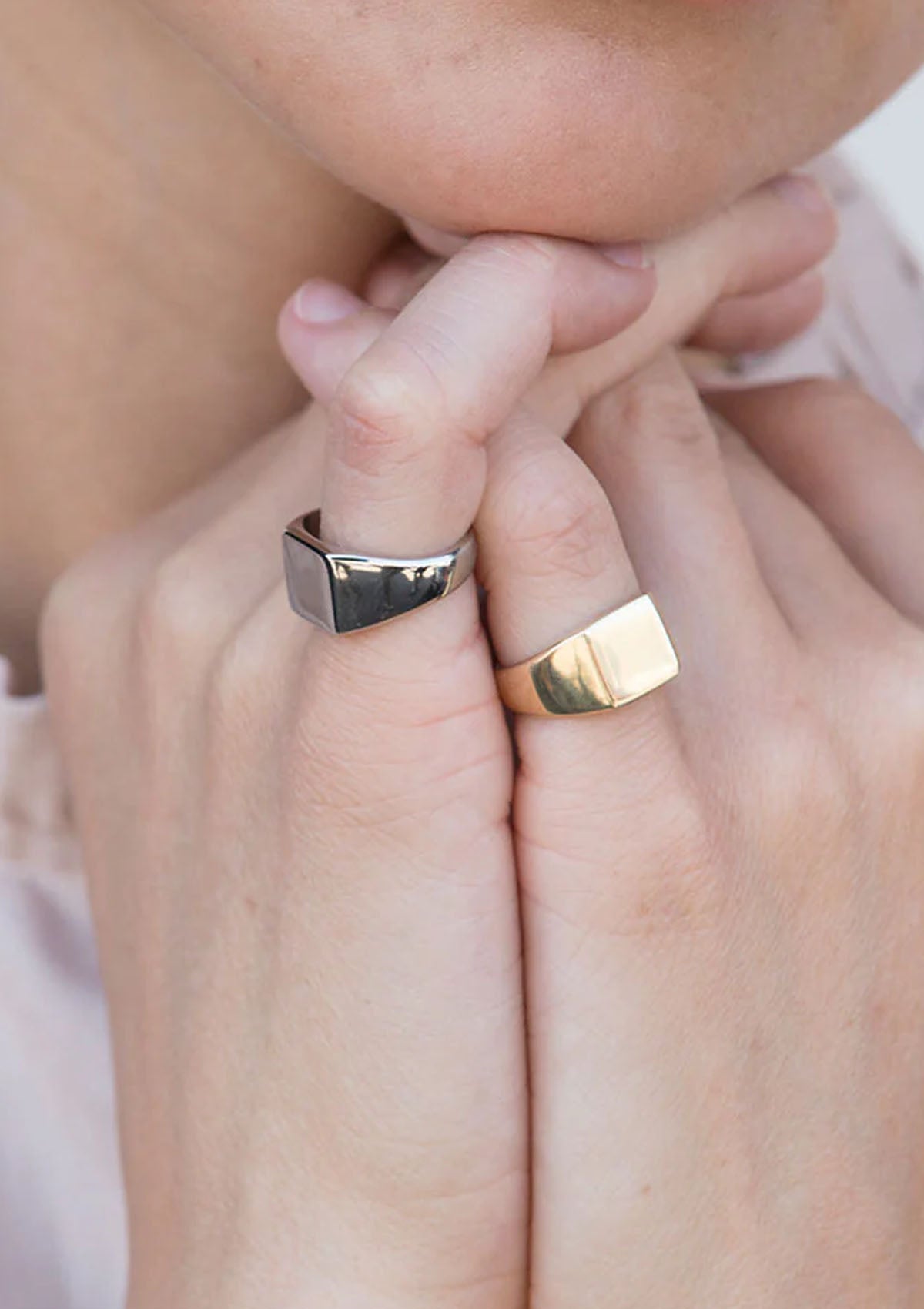 Square Signet Pinky Ring | Gold