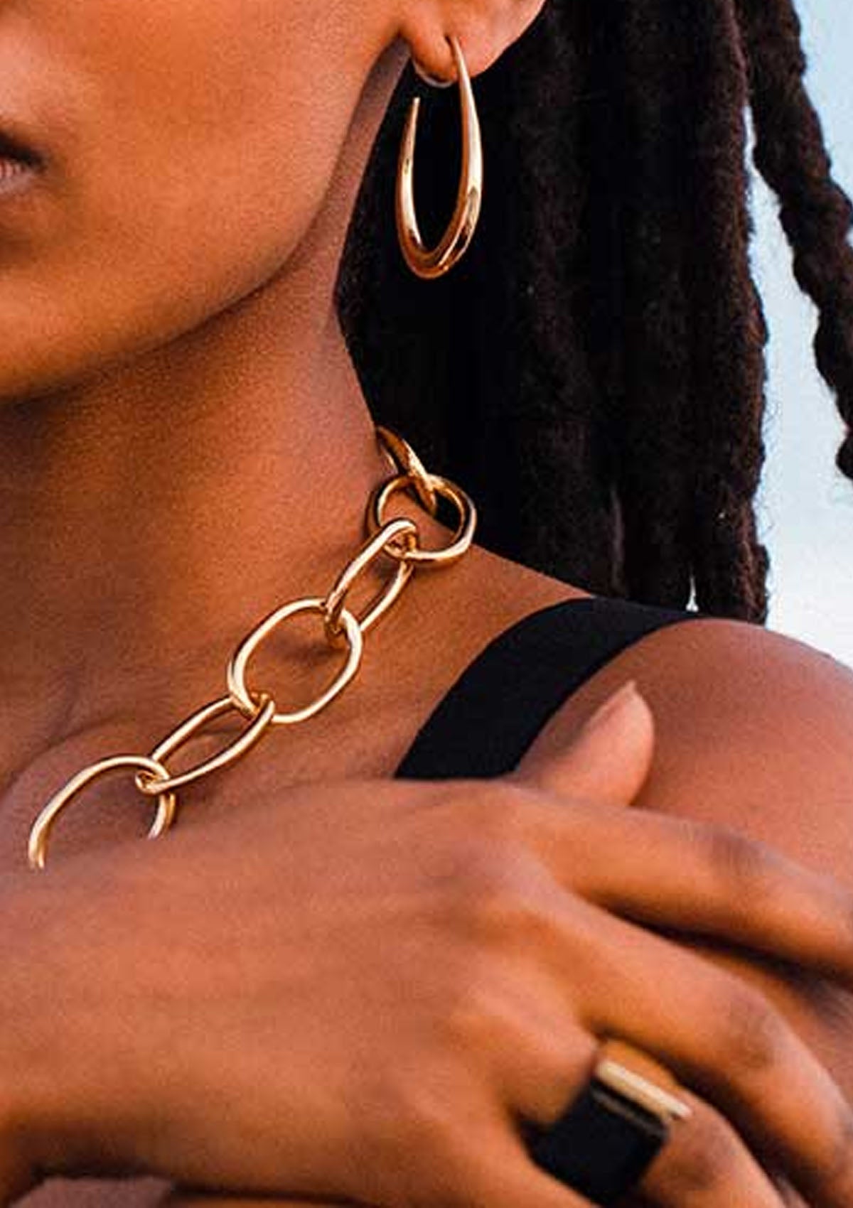 Mezi Maxi Hoops | Gold