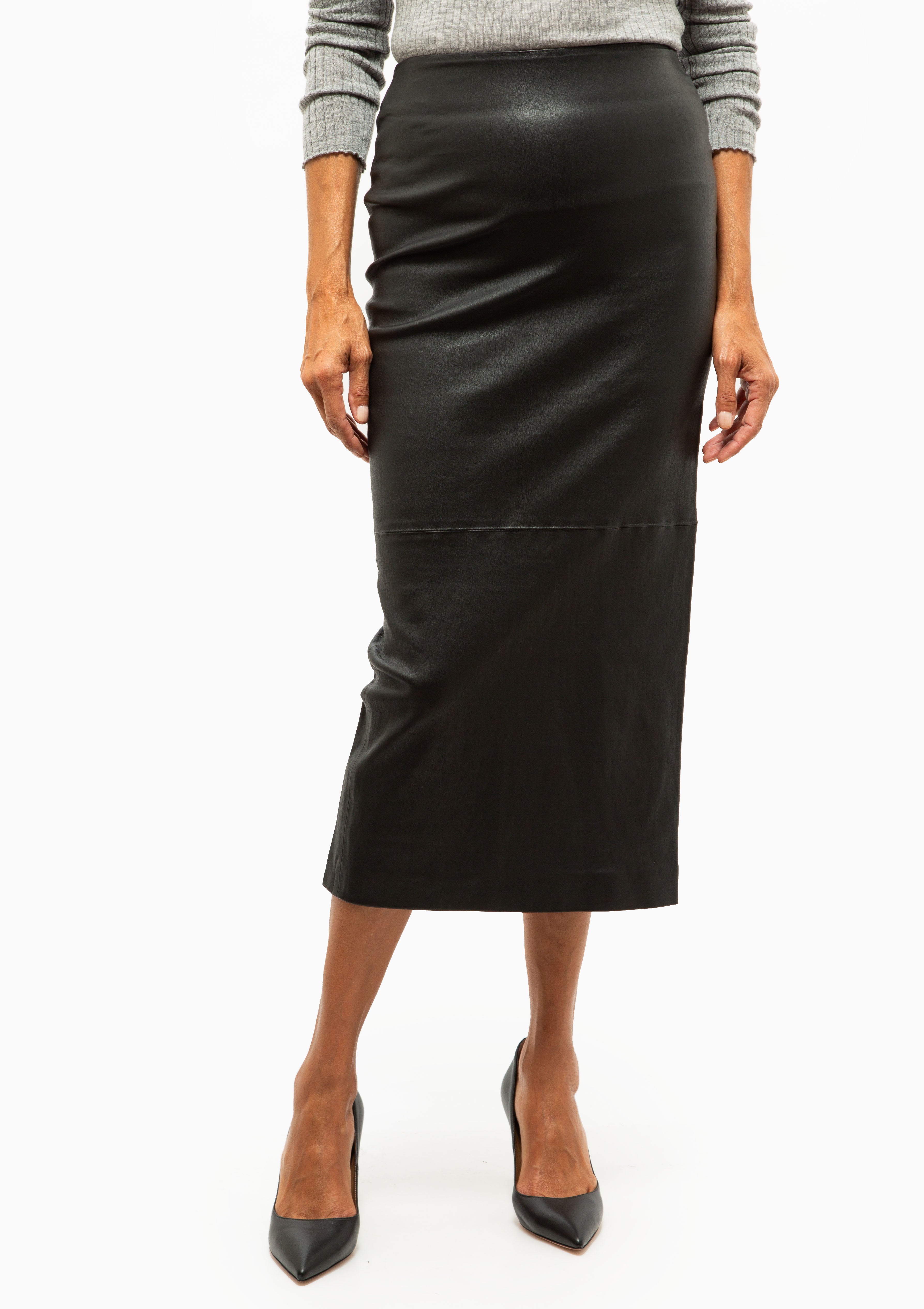 Leather Tube Skirt | Black