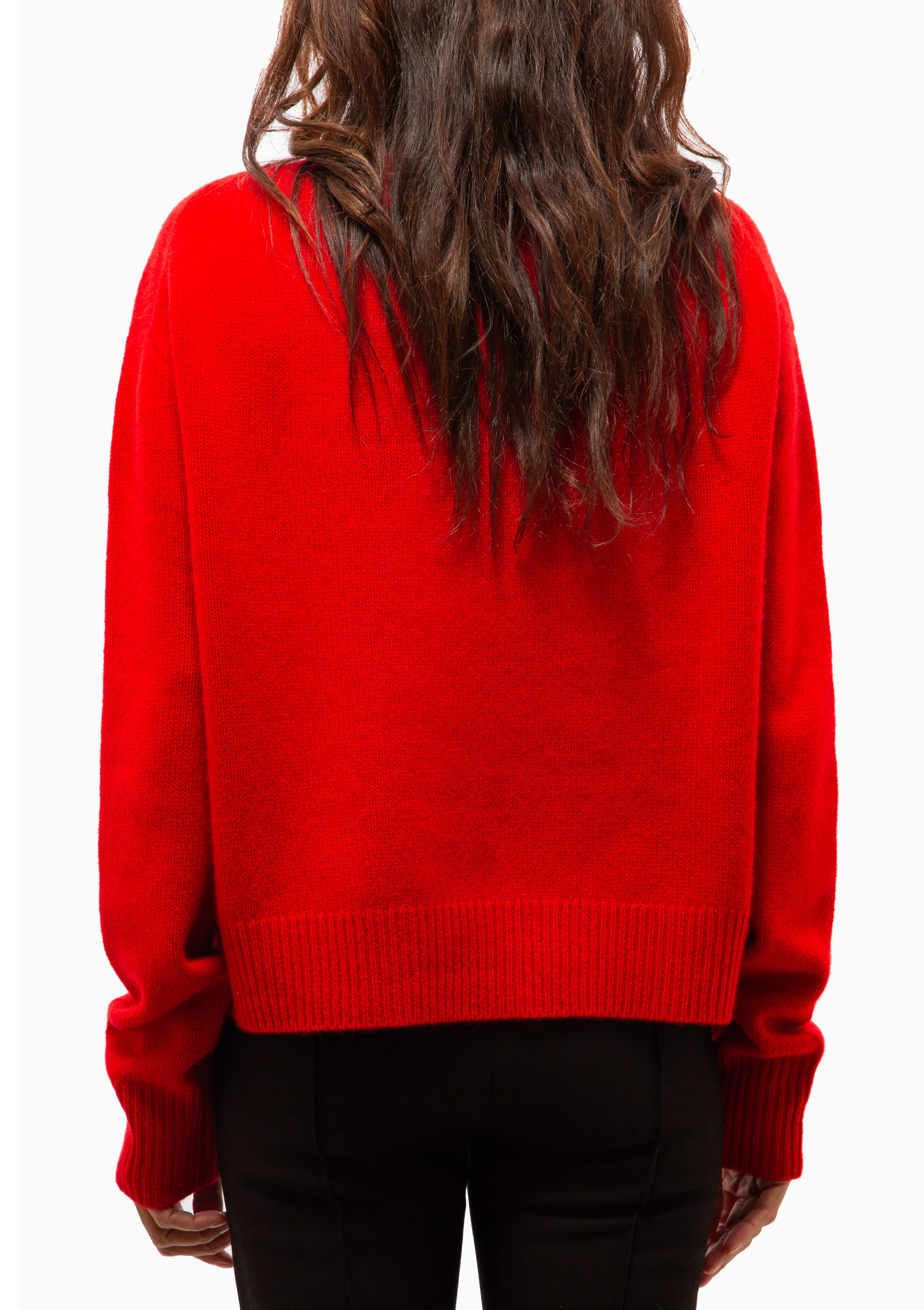 Cashmere Long Sleeve Turtleneck | Red