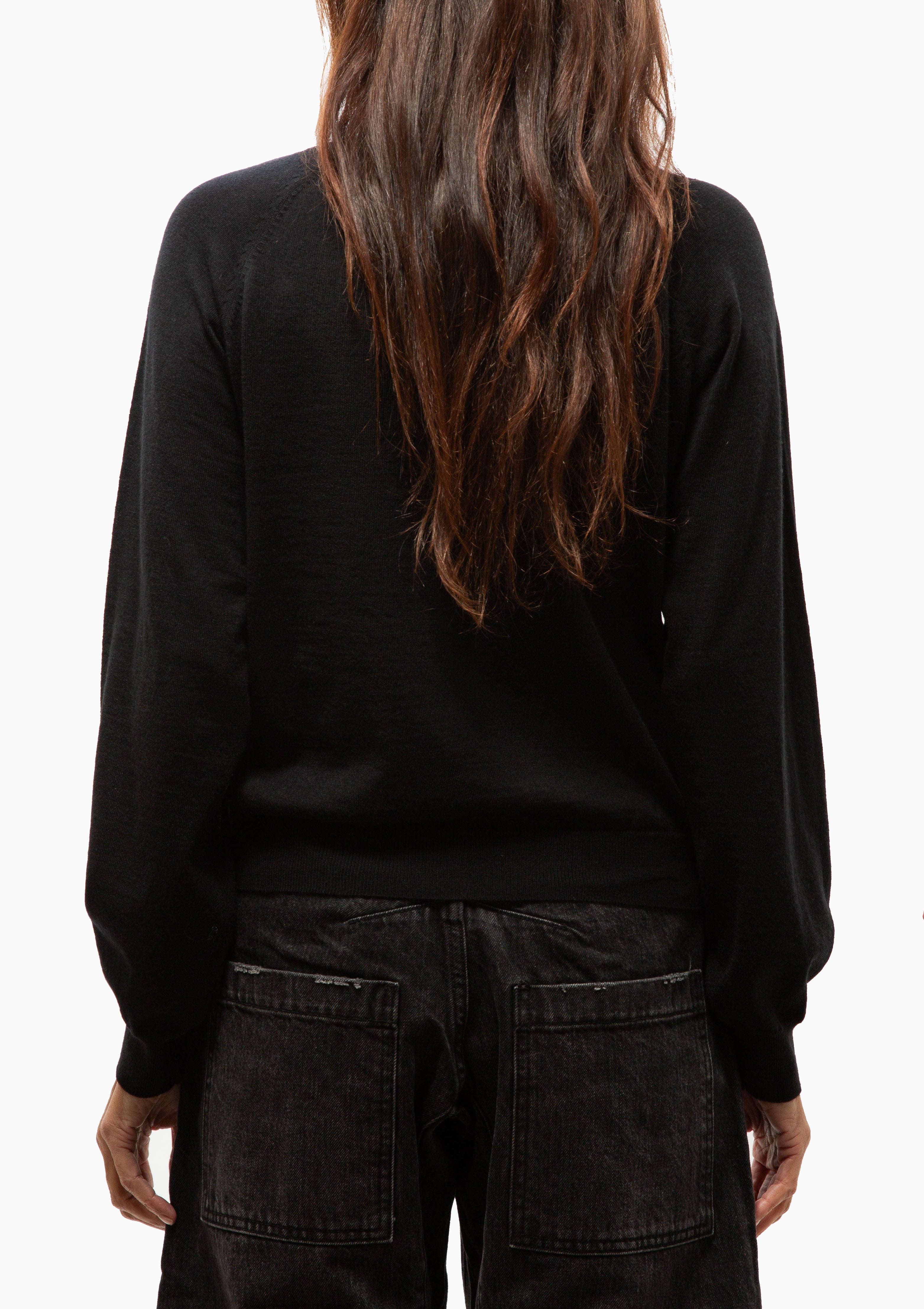 Cashmere Raglan Sweater | Black