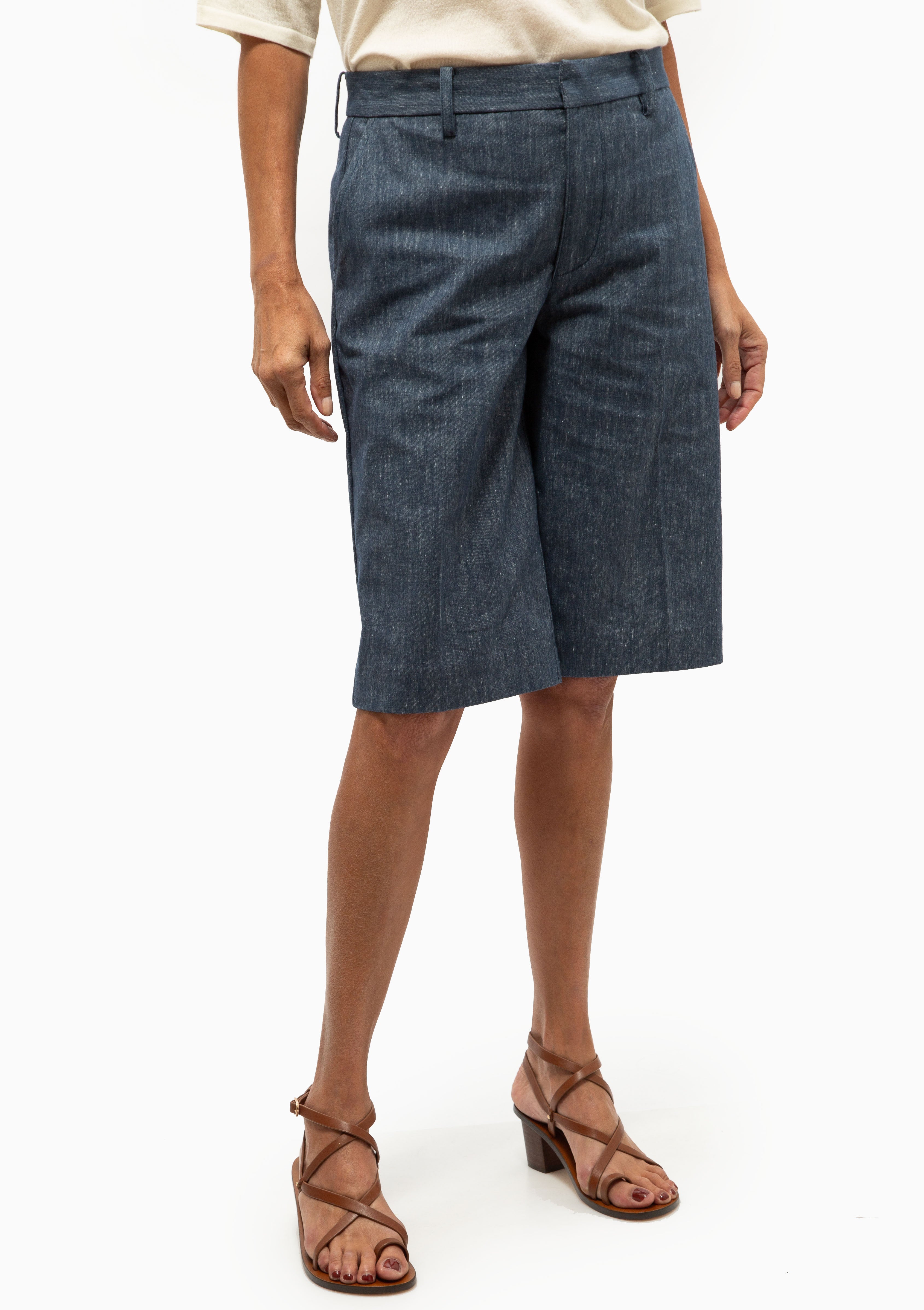 Denim Bermuda Trousers | Indigo