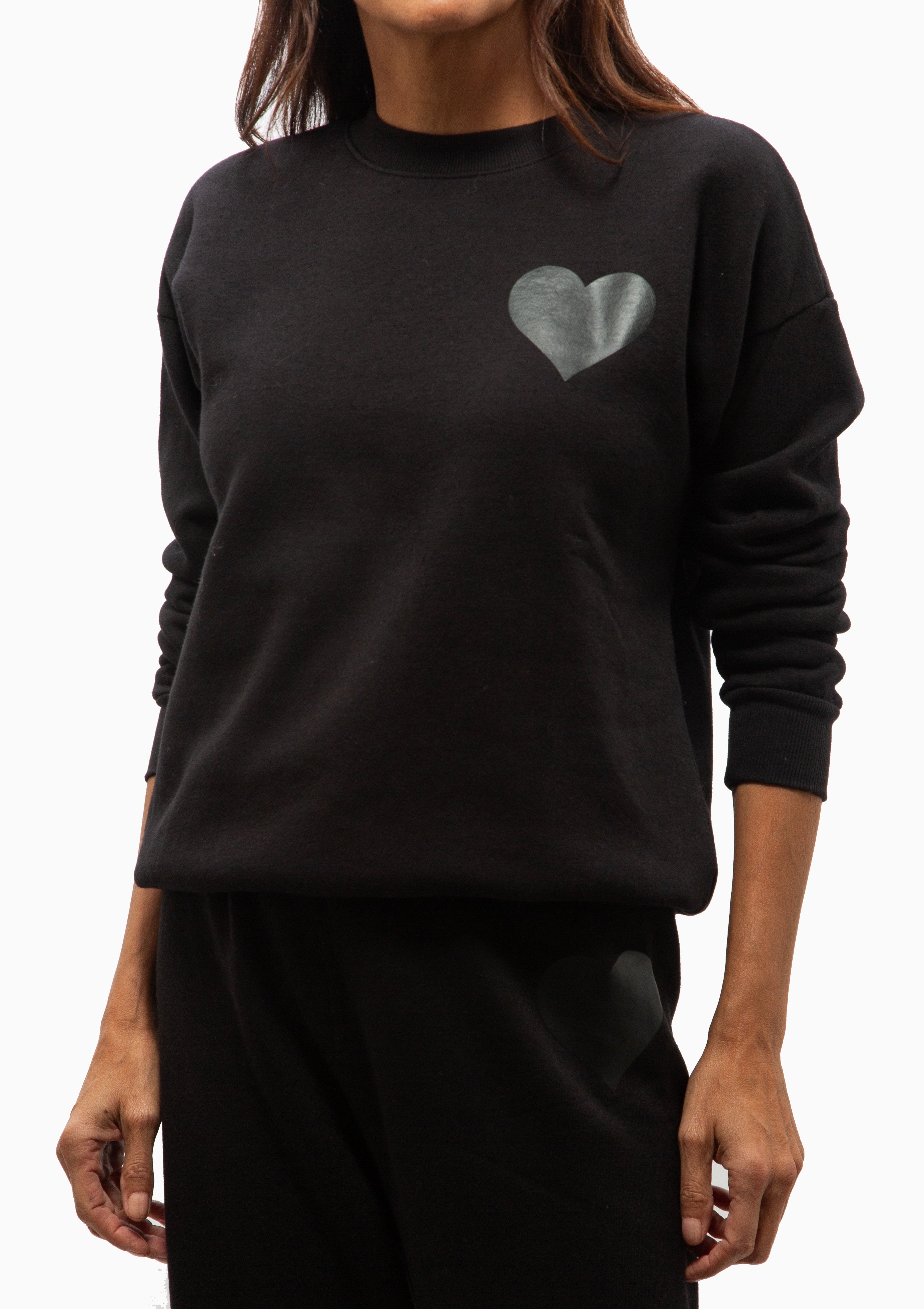 Heart Sweatshirt | Black