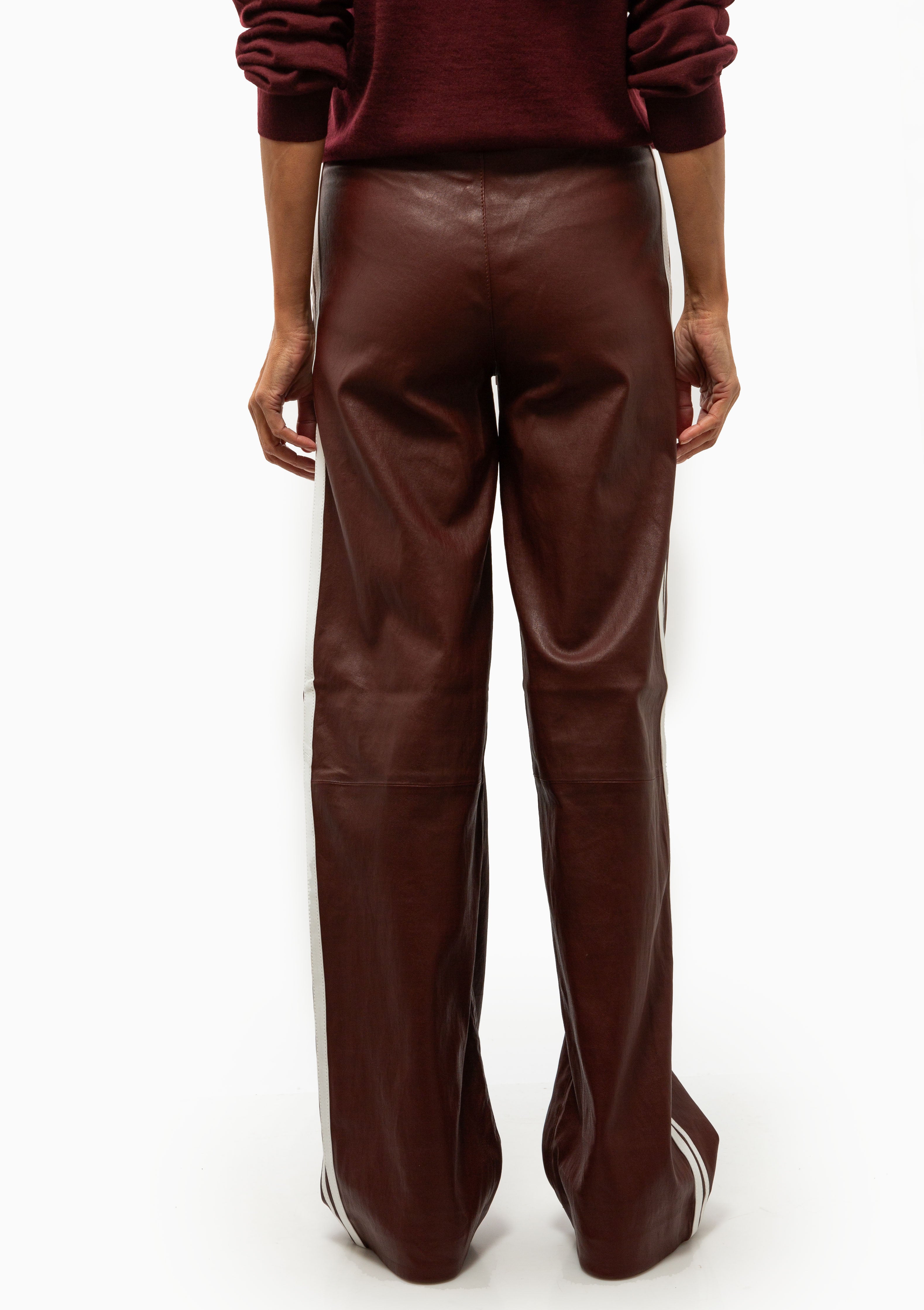 Leather Baggy Athletic Pants | Pinot
