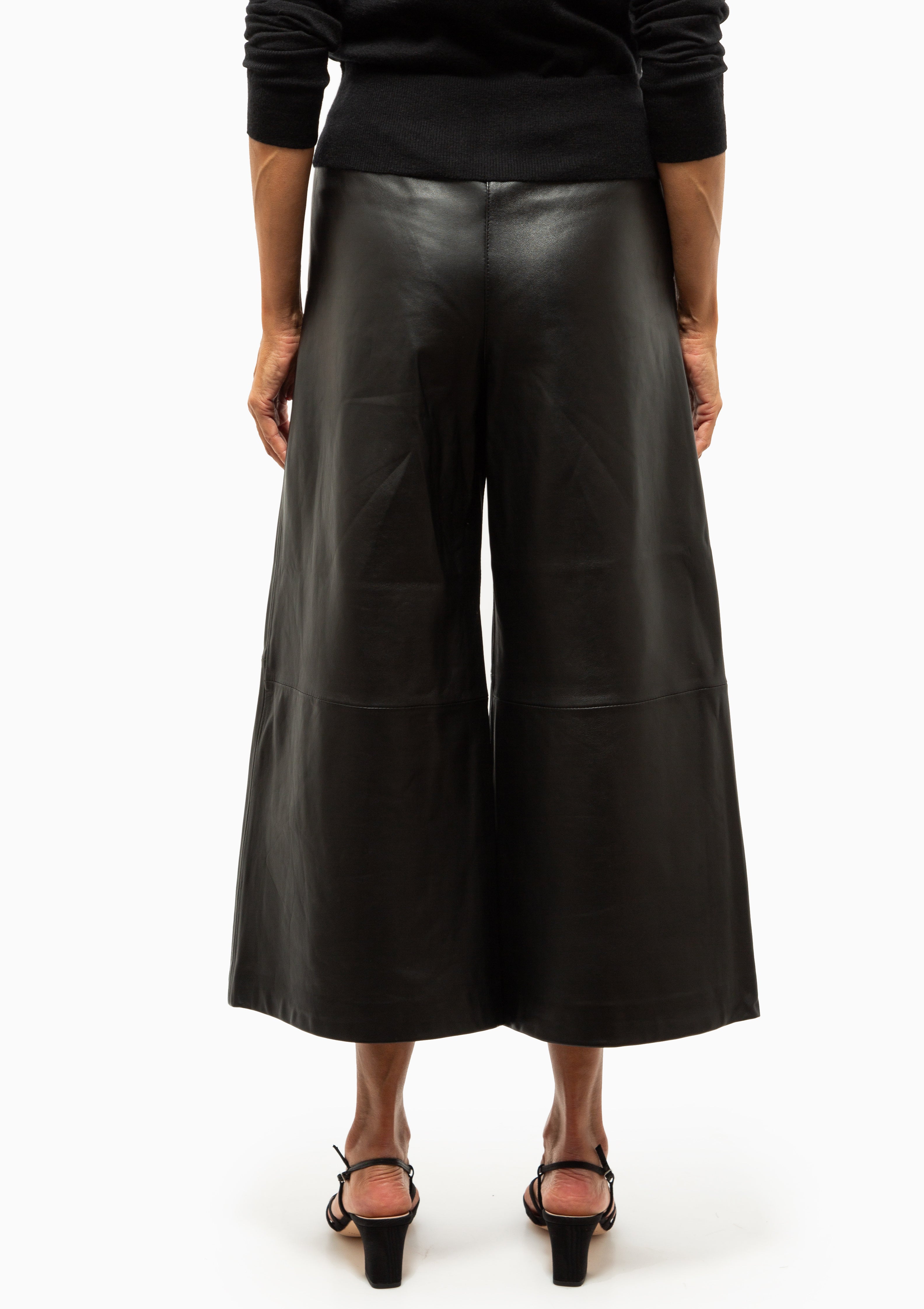 Leather Culotte | Black