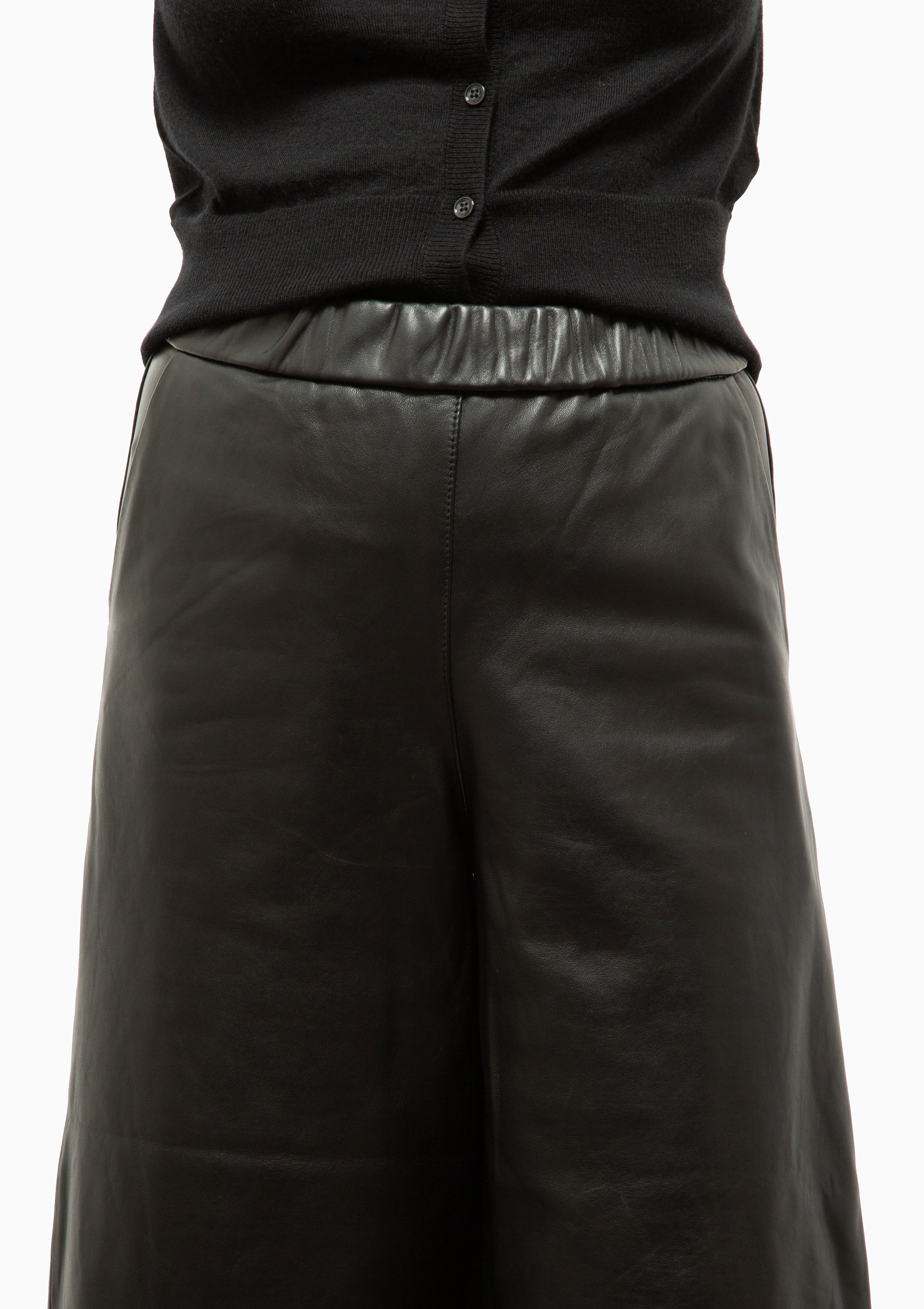Leather Culotte | Black