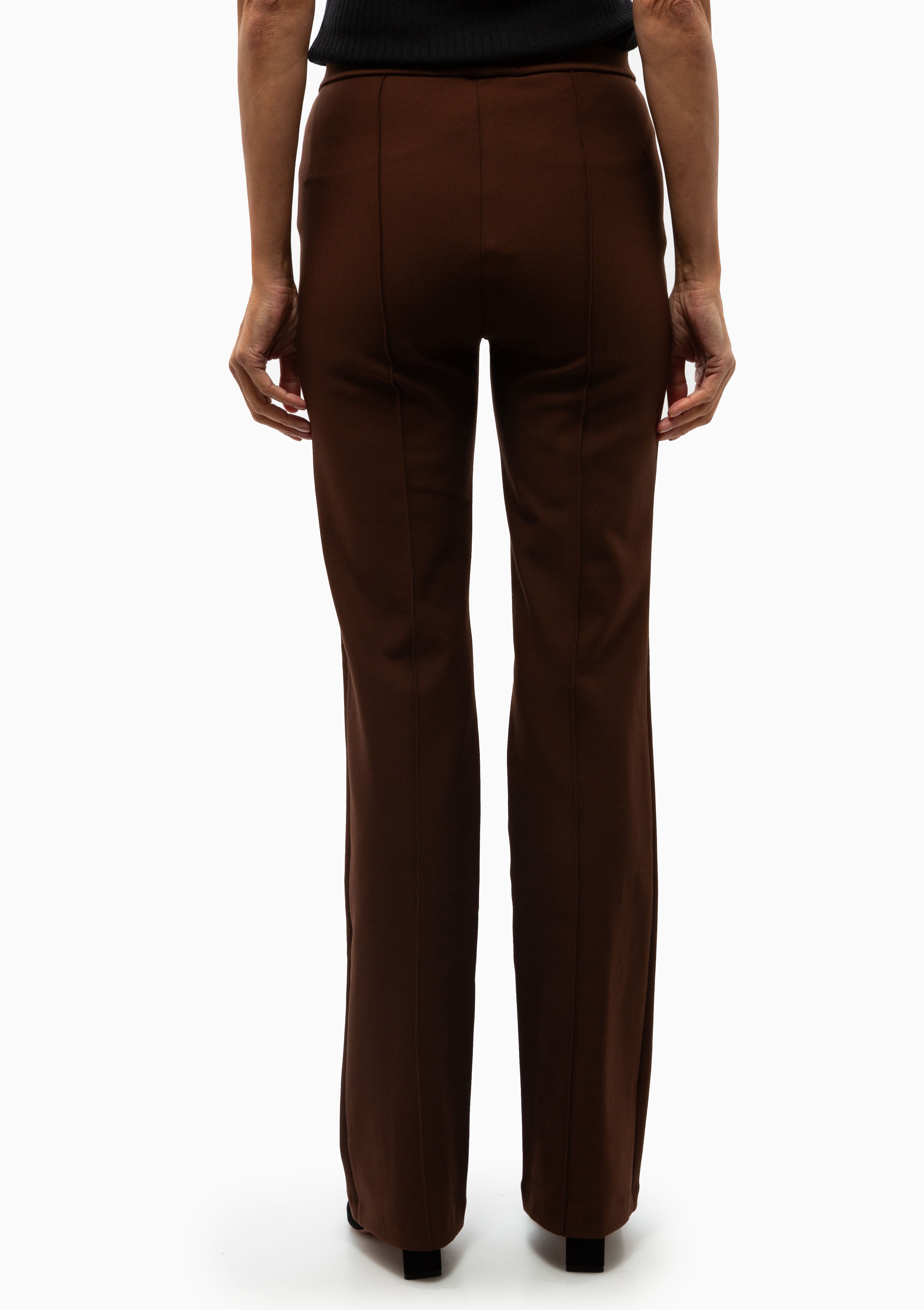 Micro Flare With Pintucks | Chocolate