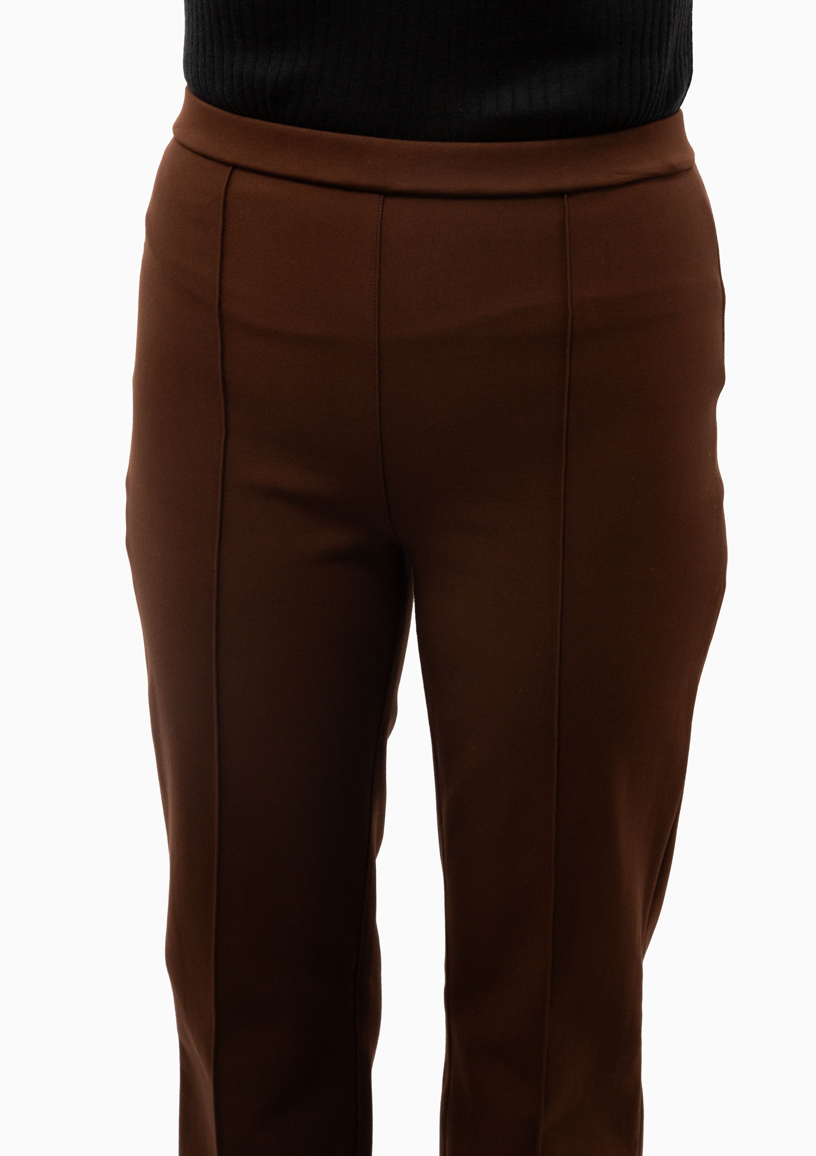 Micro Flare With Pintucks | Chocolate