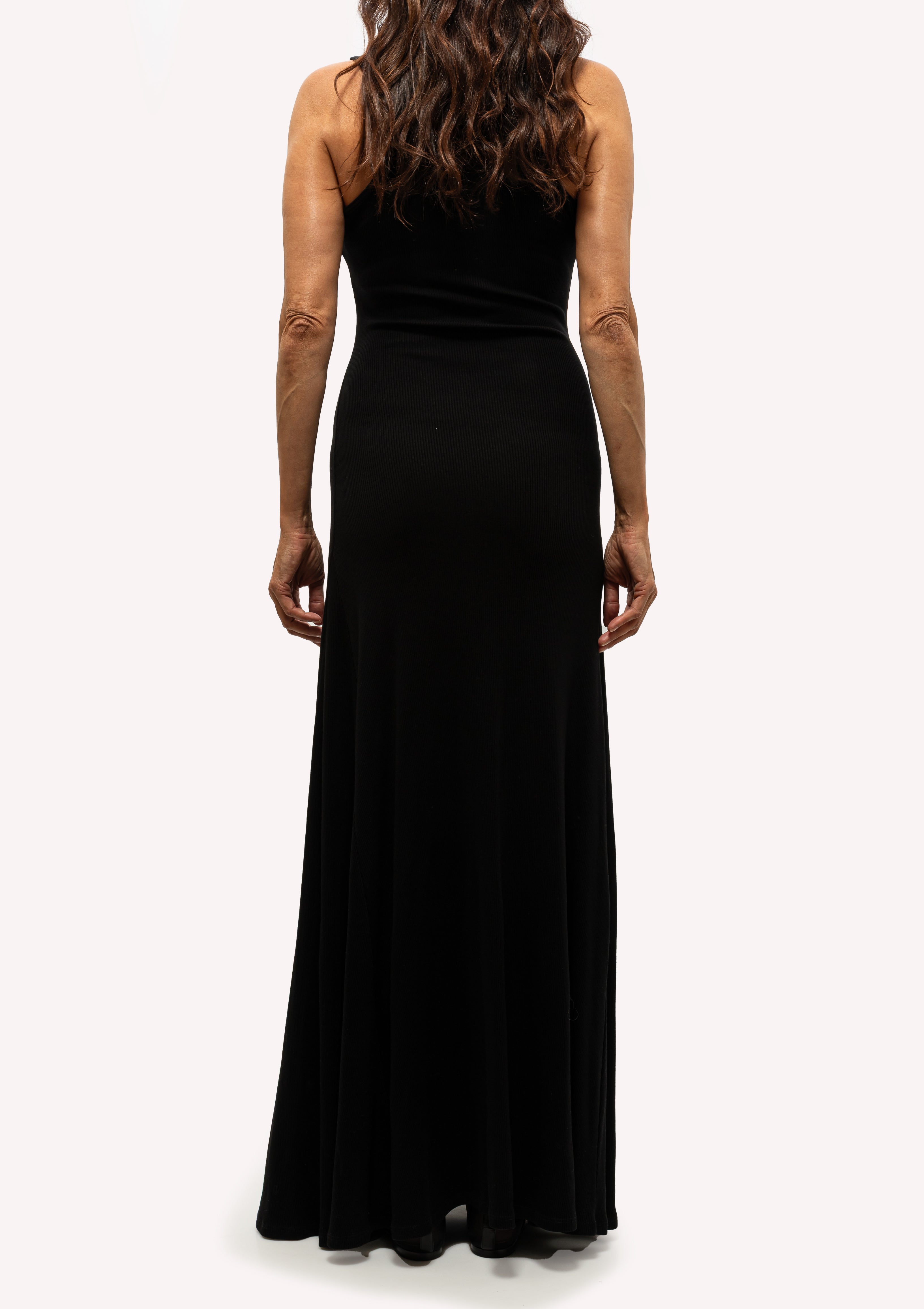 Rib Tank Maxi Dress | Black