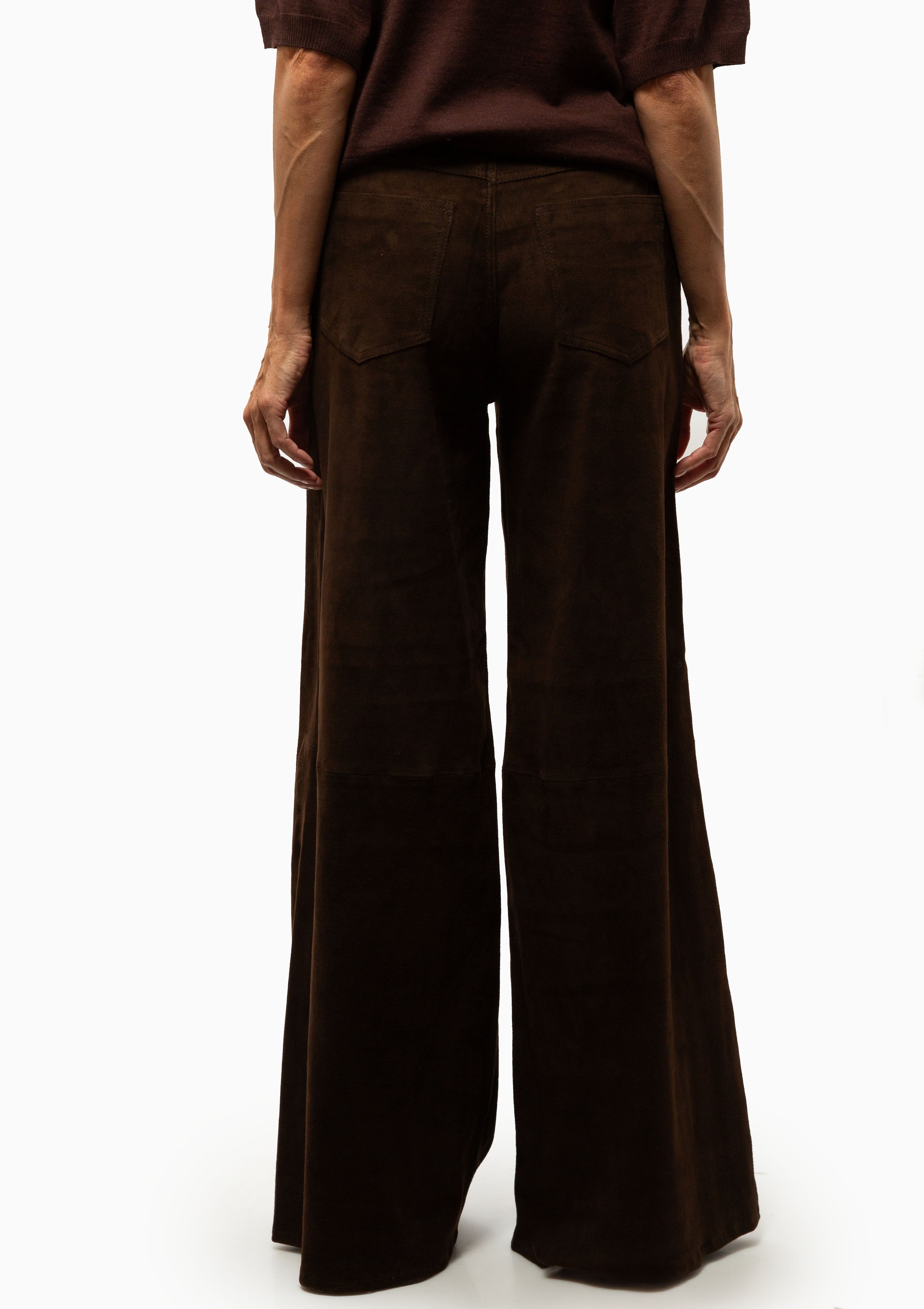 Suede 5 Pocket Wide Leg | Americano