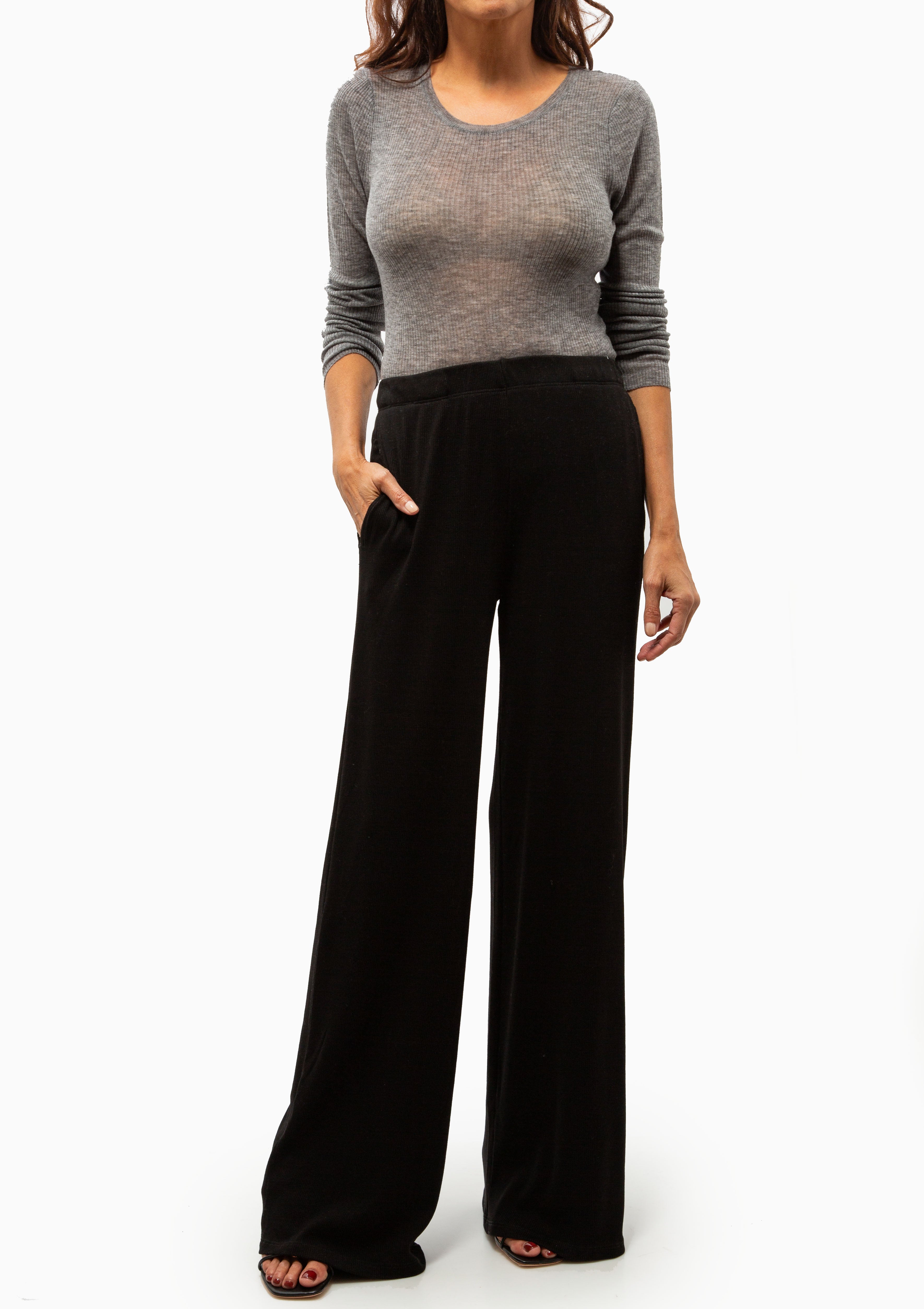 Tissue Cashmere Long Sleeve Baby Tee | Grey