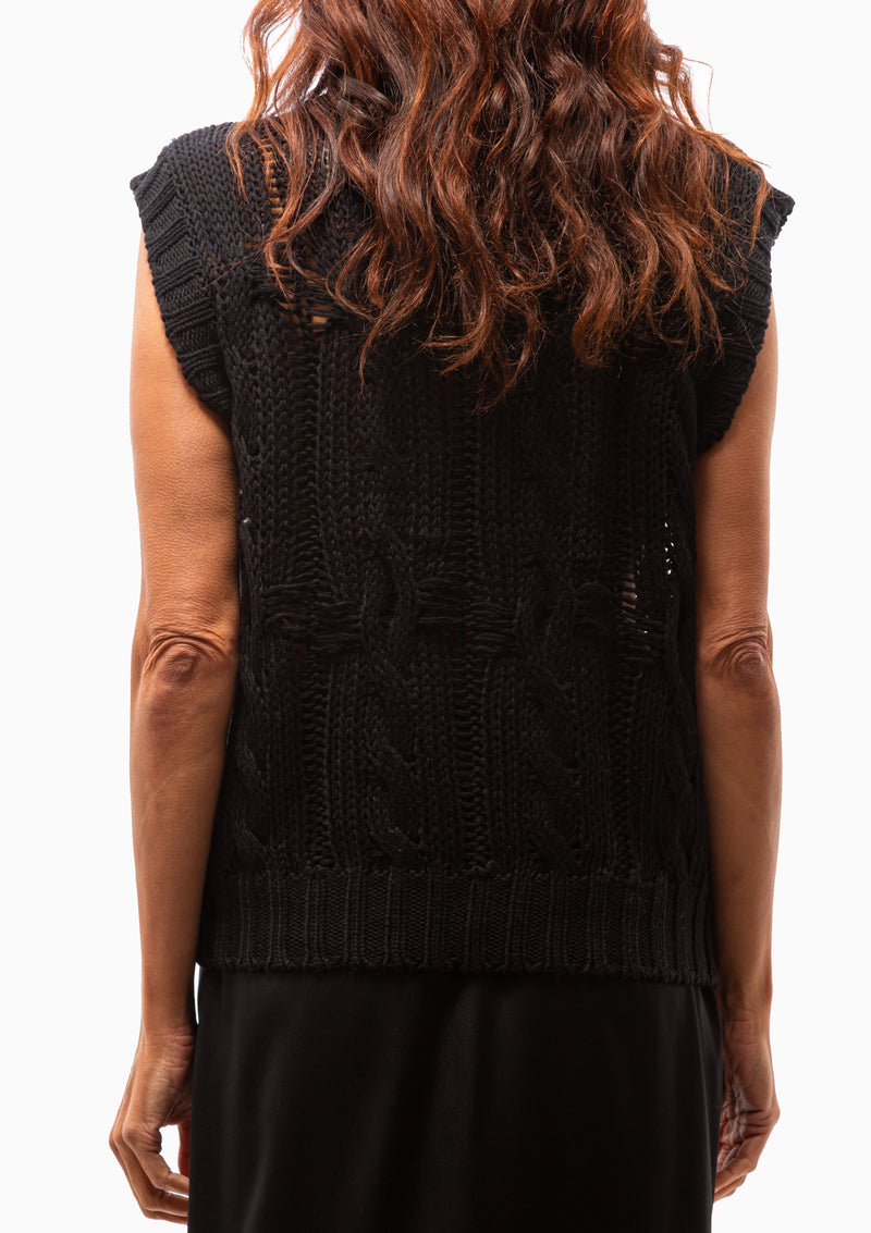 Crawford Cotton Cashmere Sweater | Black