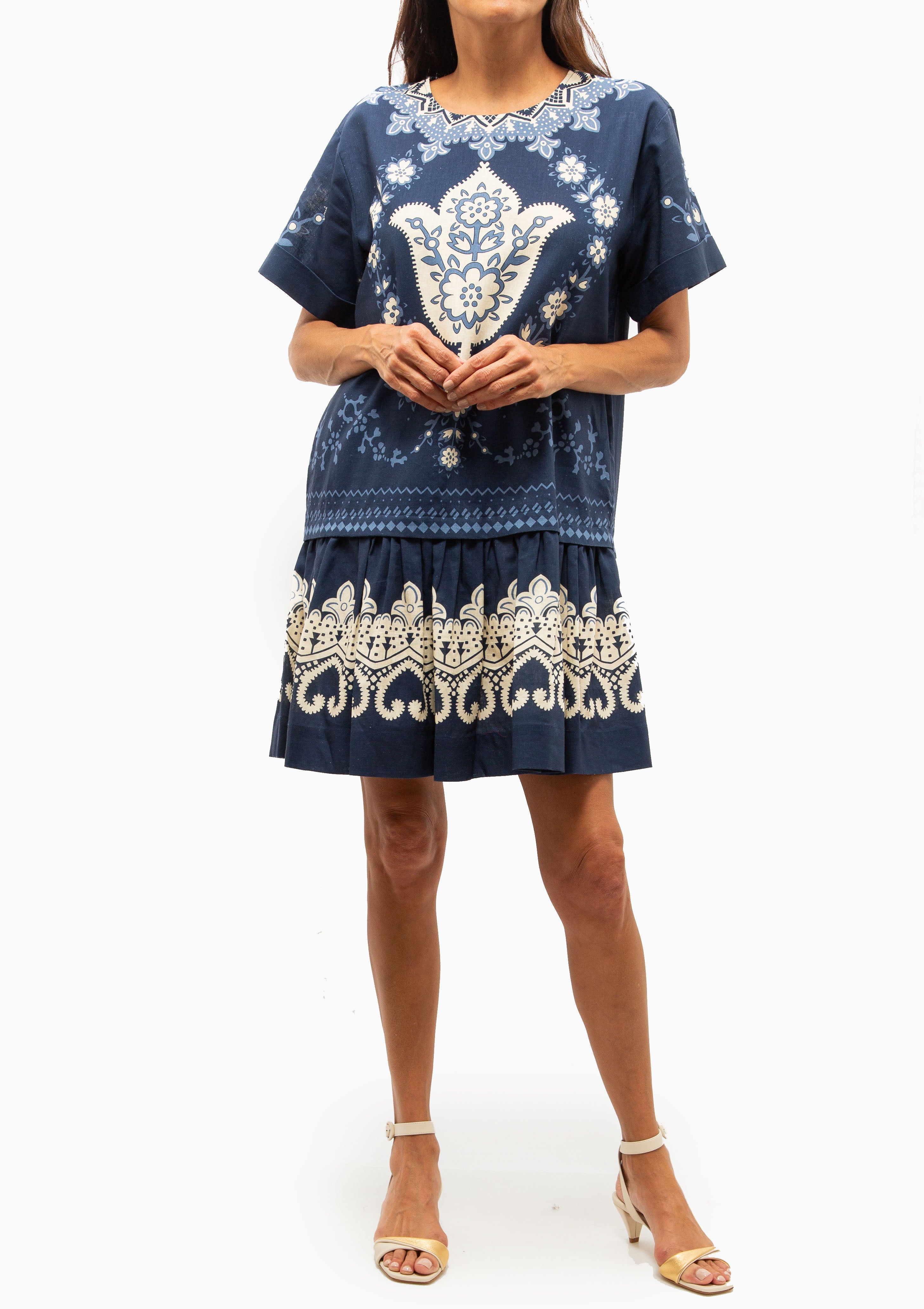 Emelina Short Sleeve Dress | Navy